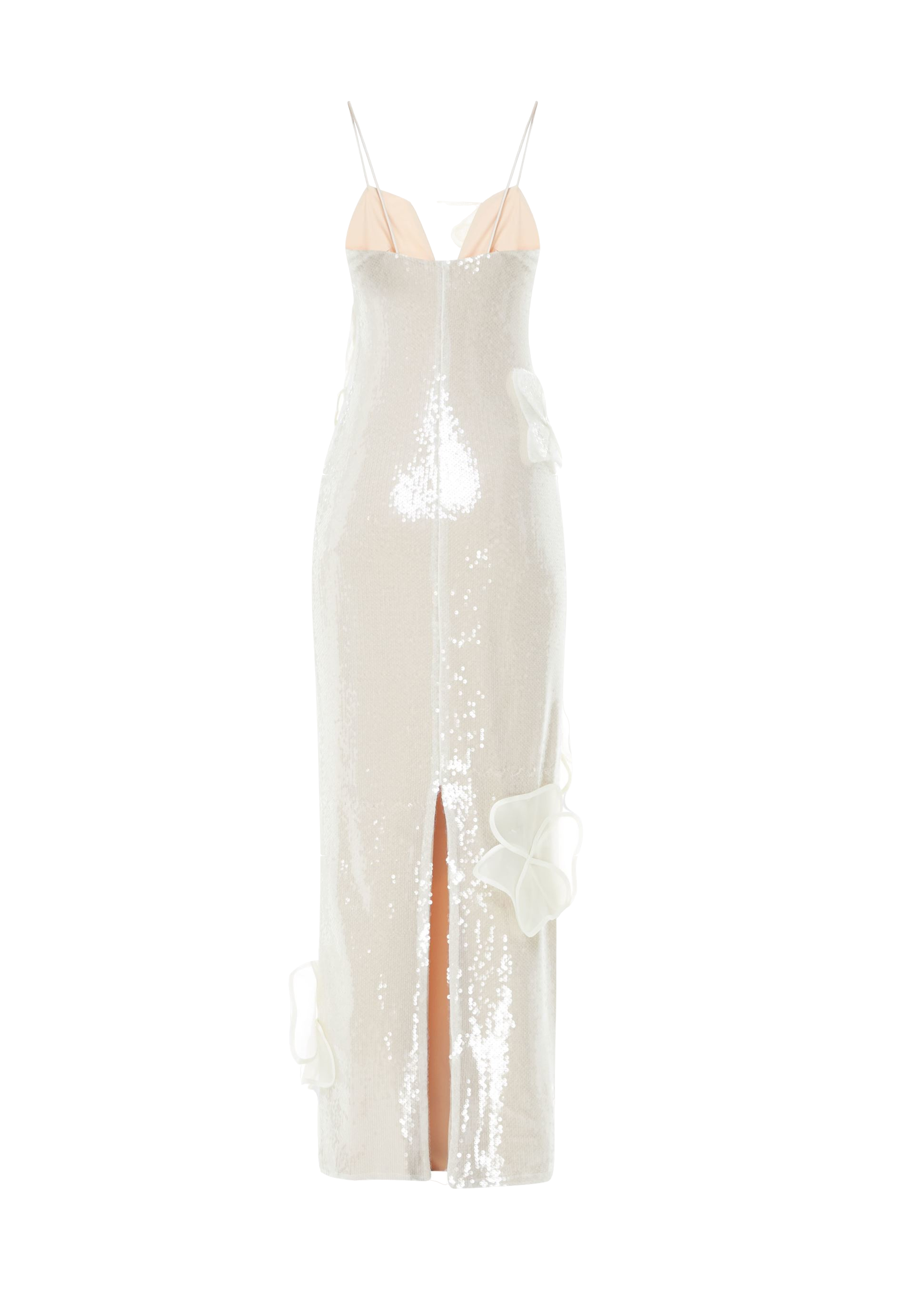 Shop Malva Florea Sequin Maxi Dress On The Straps In Navajo Color In White