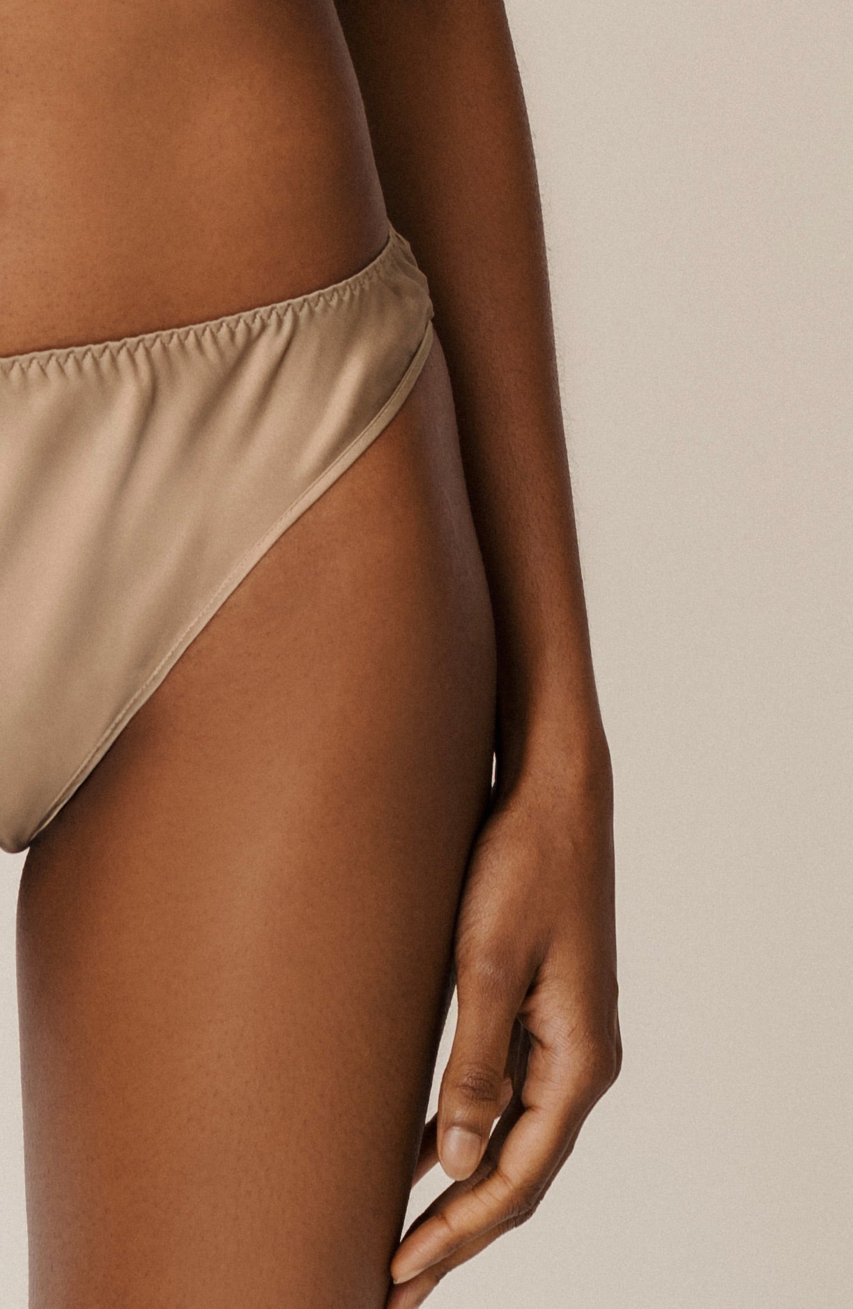 Shop THEA: HIGH-WAISTED PANTIES IN GOTS ORGANIC SILK from HERTH at Seezona
