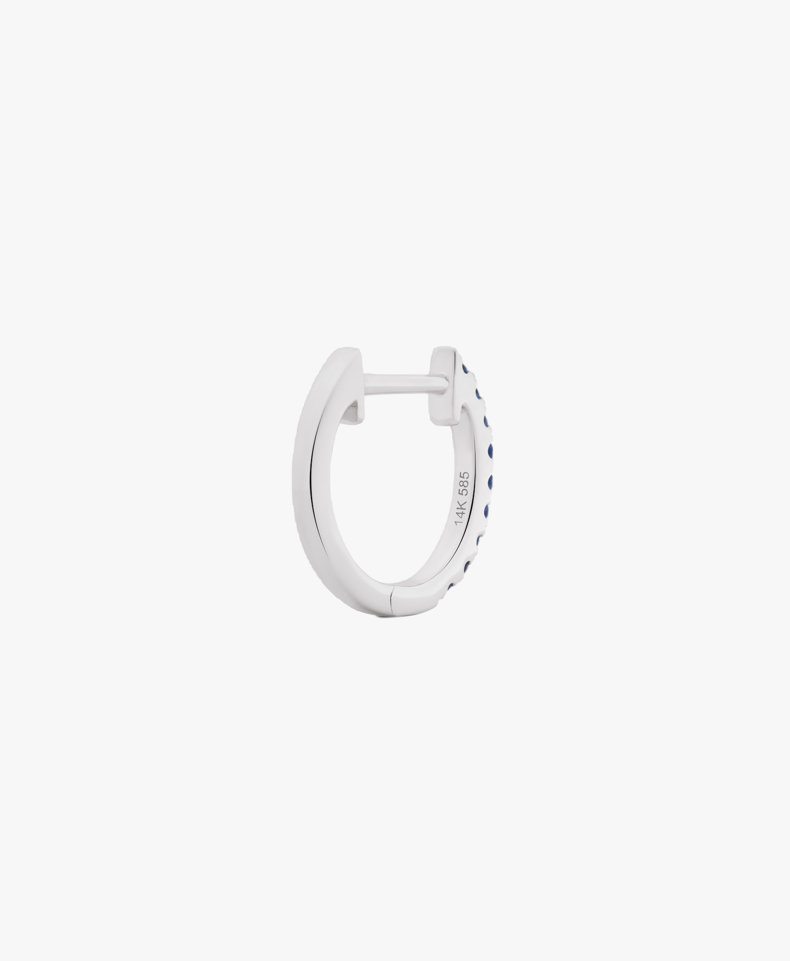 HOOP BLUE SAPPHIRE & WHITE GOLD - 10mm made by ENNUI
