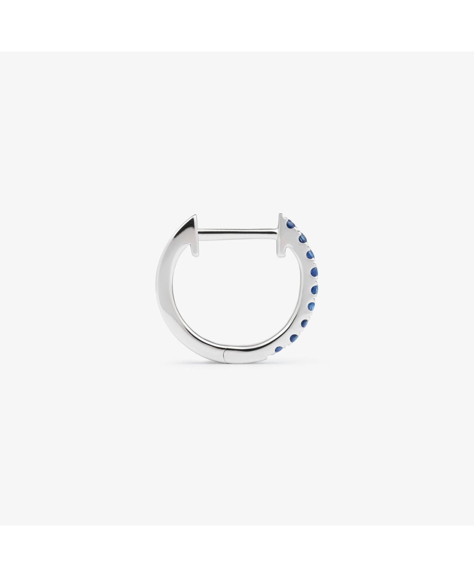 HOOP BLUE SAPPHIRE & WHITE GOLD - 10mm made by ENNUI