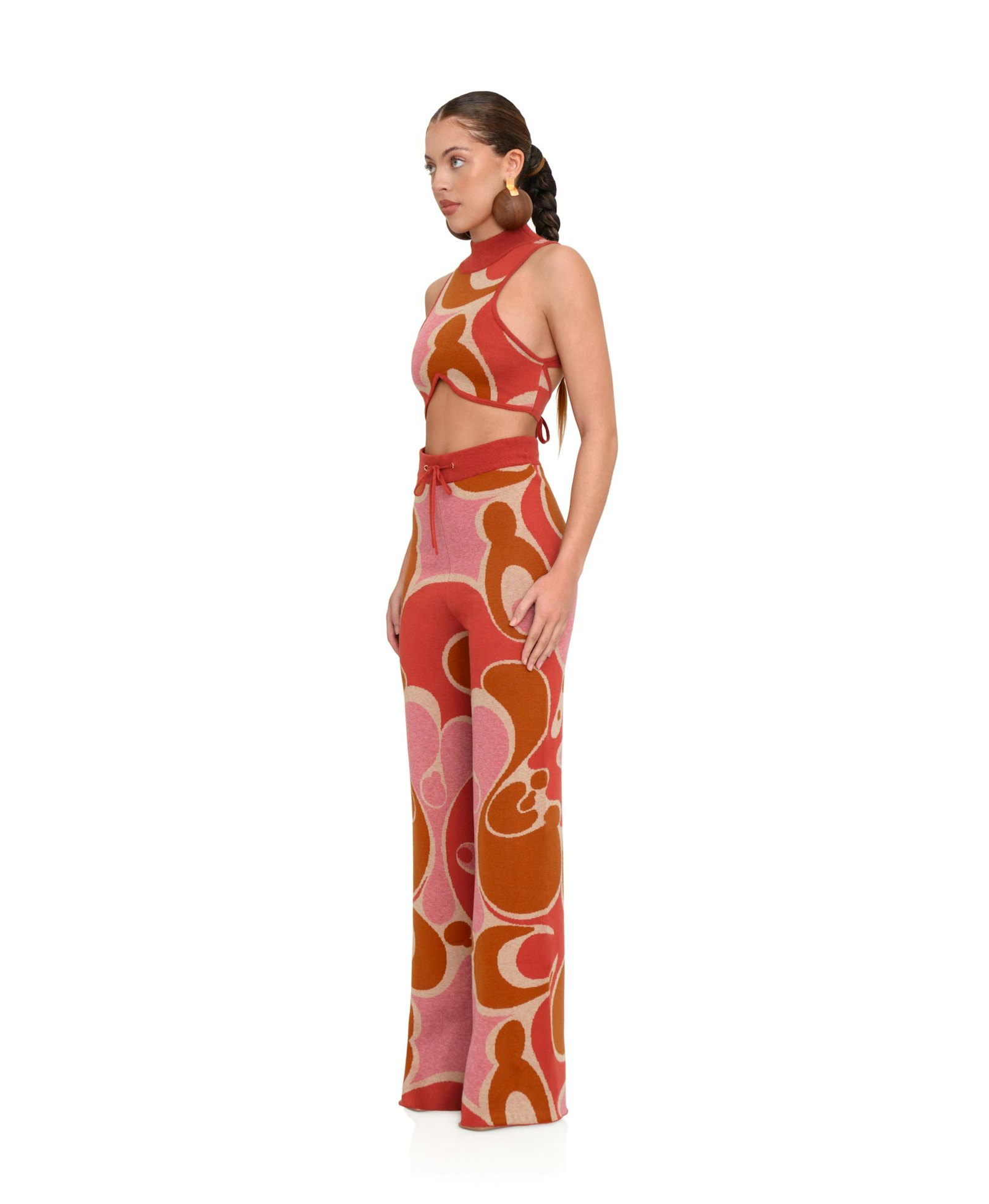 ALLY CARO PRINT KNIT PANTS made by Andrea Iyamah