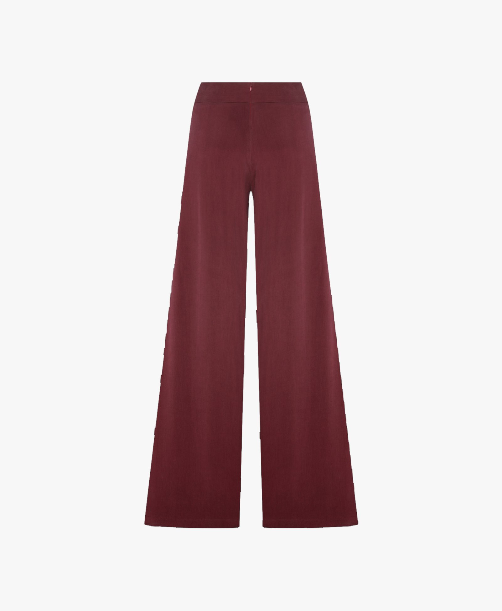 Mui Wide-Leg Trousers in Red Plum in Red made by Nazli Ceren