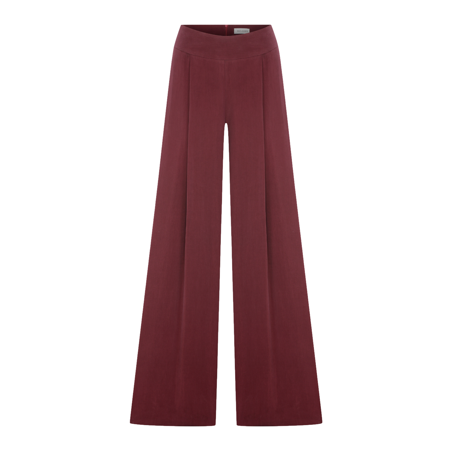 Nazli Ceren Mui Wide-leg Trousers In Red Plum