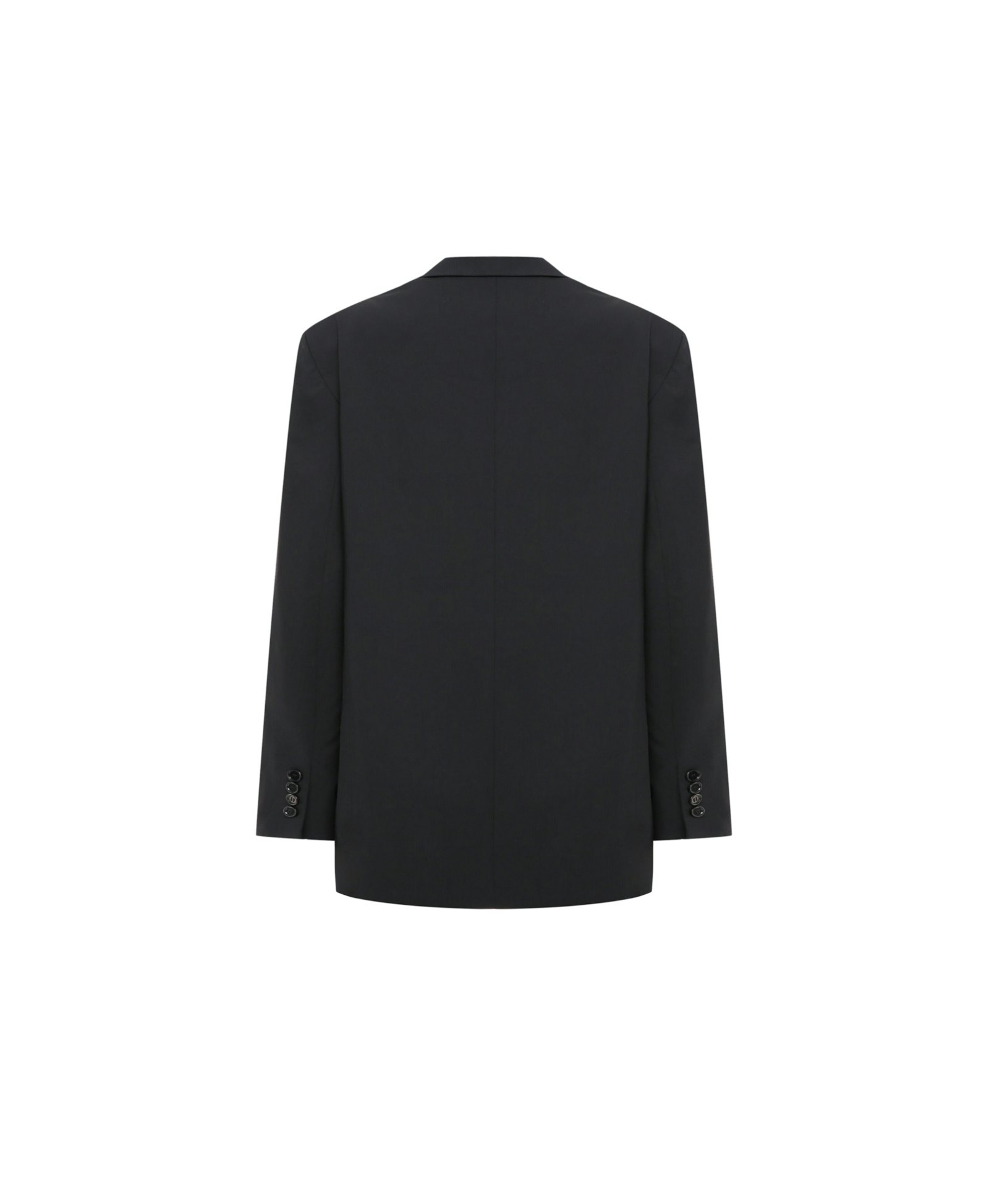 Black jacket with white piping made by A.M.G