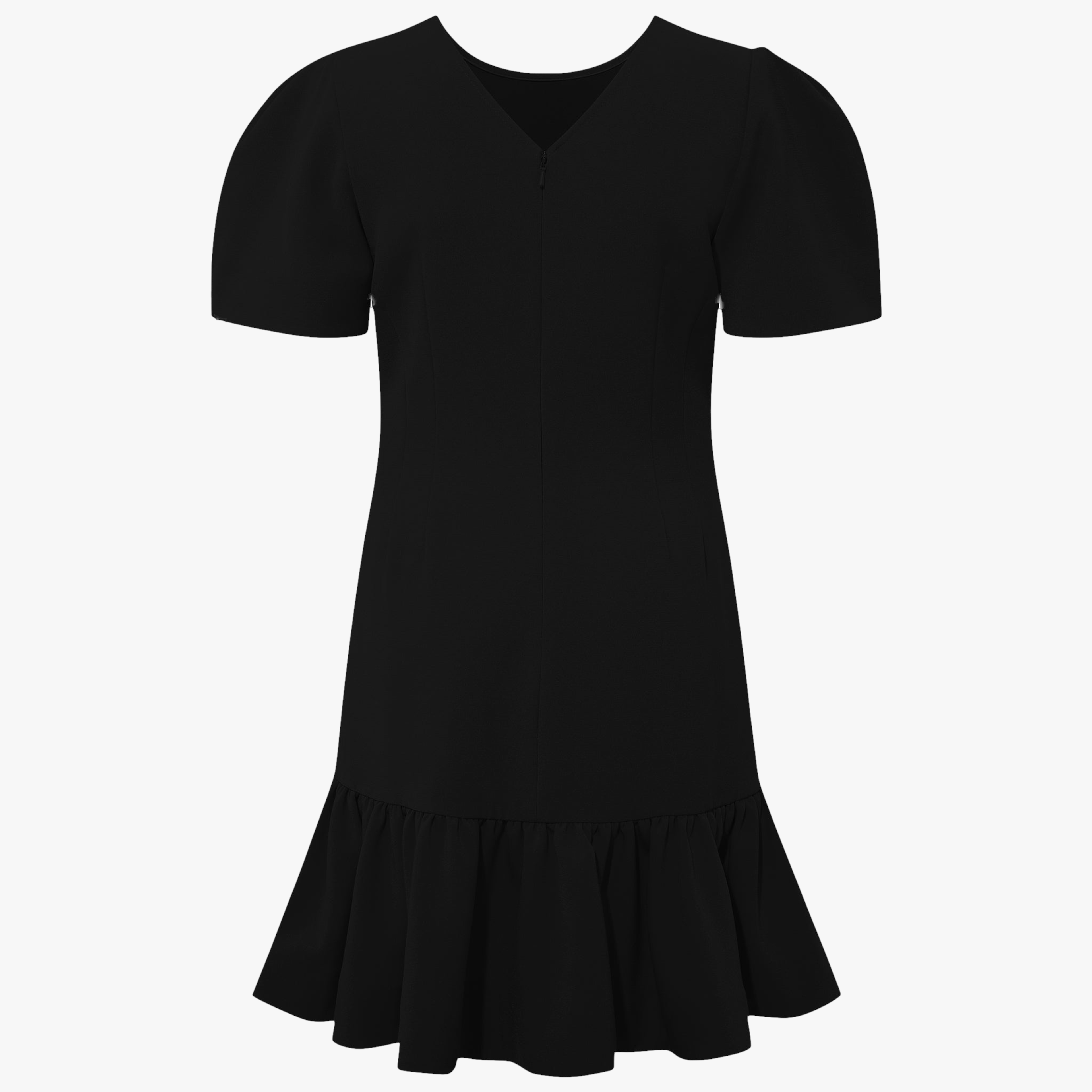 Slip Dress in Black Stretch Cady