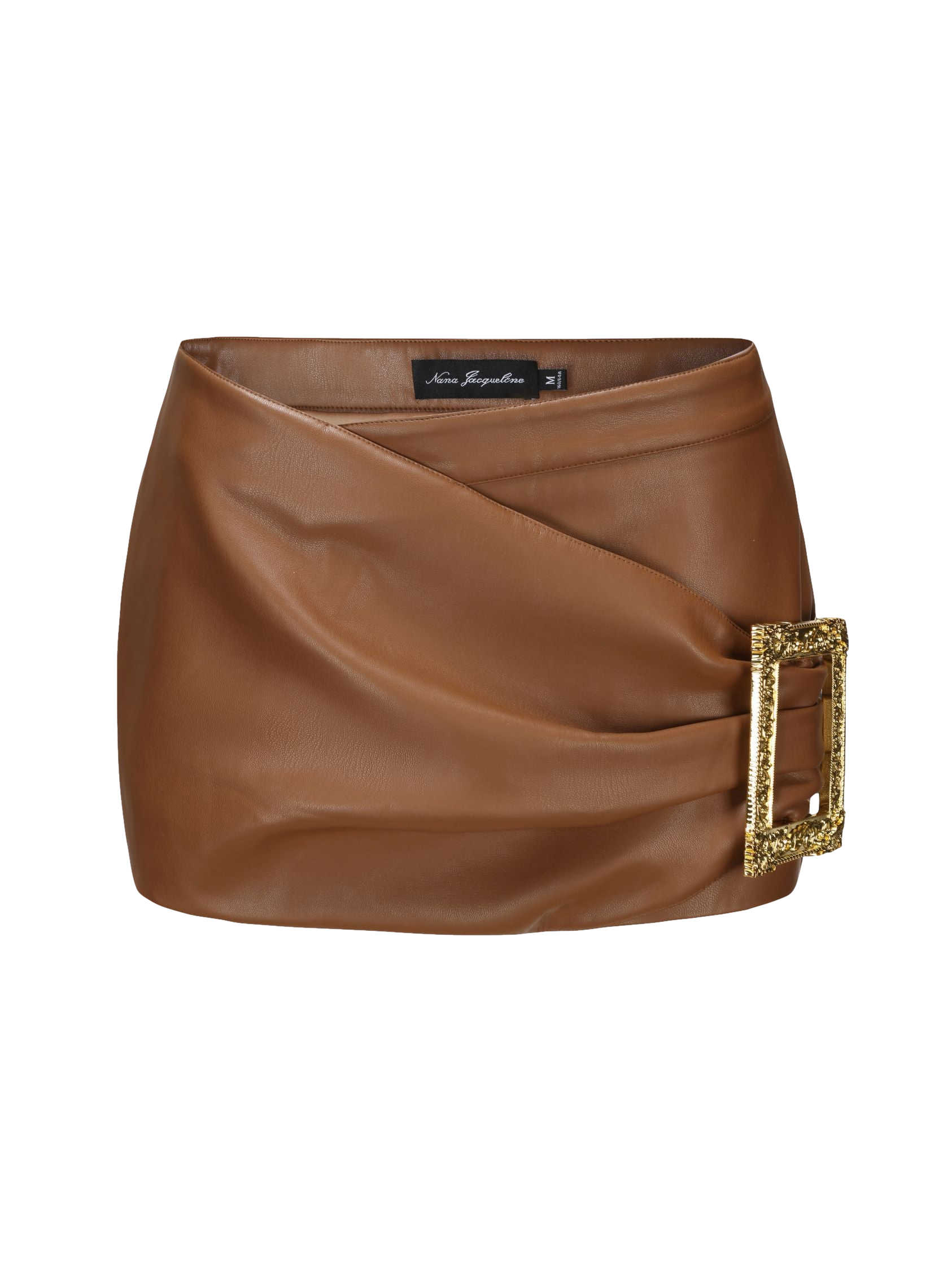 Shop Nana Jacqueline Miranda Leather Mini Skirt (brown)
