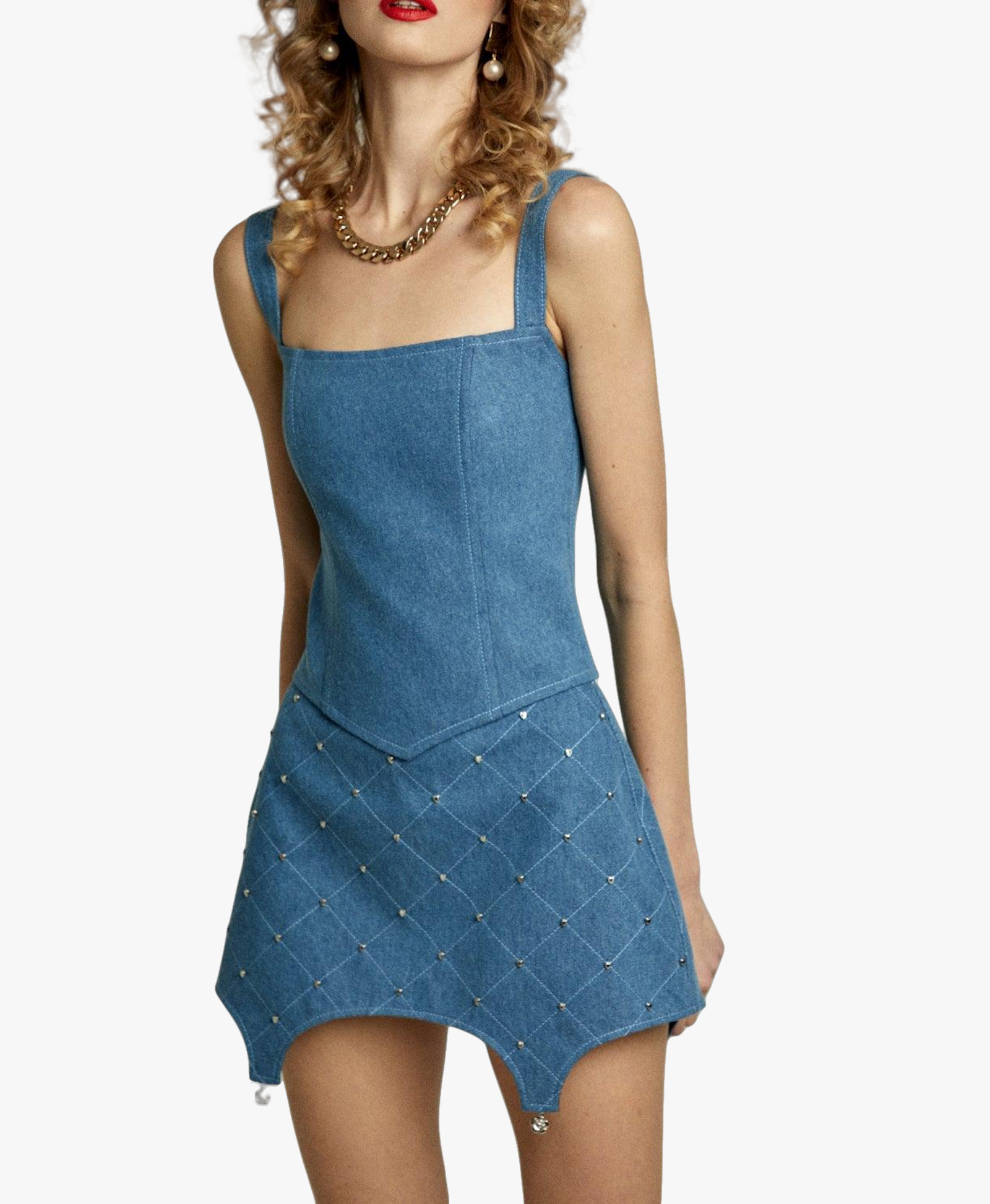 Denim Mini Skirt made by Guranda