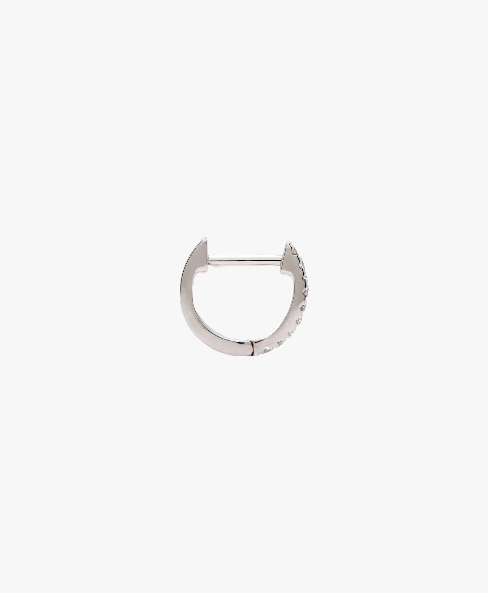 HUGGIE WHITE DIAMOND & WHITE GOLD - 8mm made by ENNUI