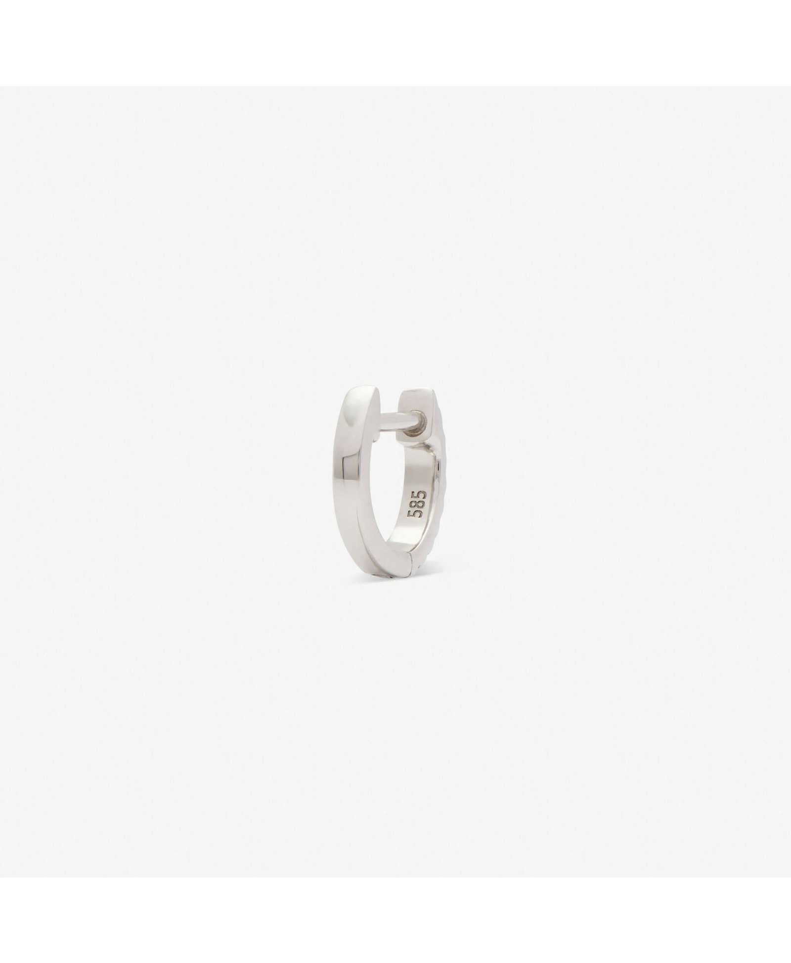 HUGGIE WHITE DIAMOND & WHITE GOLD - 8mm made by ENNUI