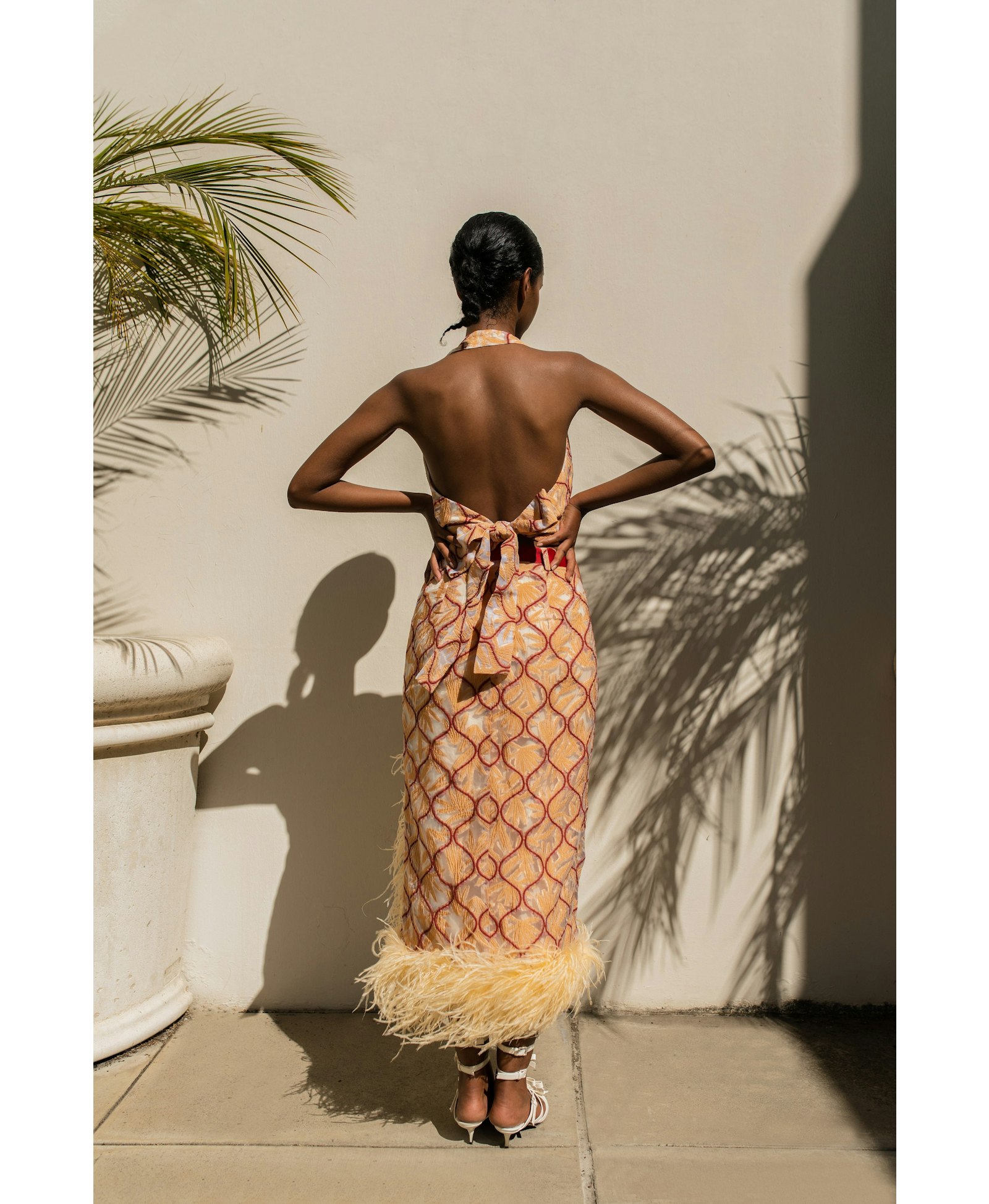 Monroe Skirt With Feathers made by ANDREEVA