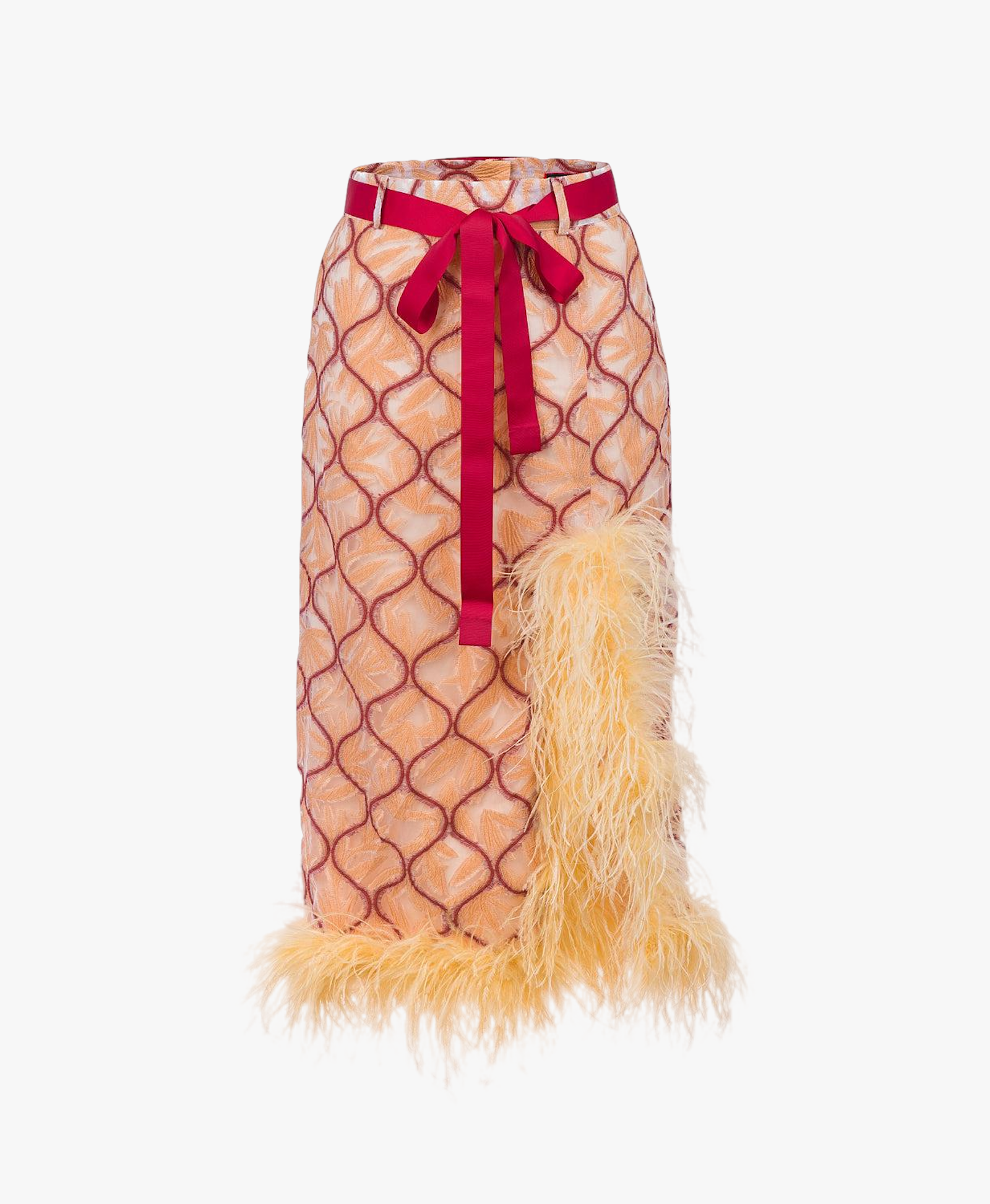 Monroe Skirt With Feathers made by ANDREEVA