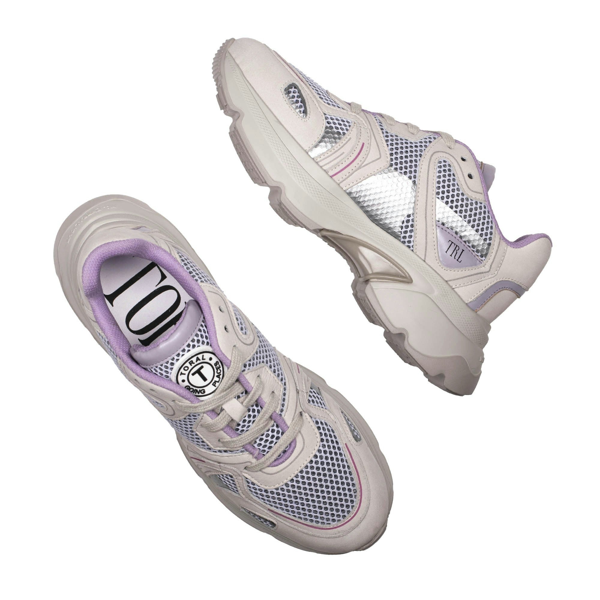 Verleden Anoi Kelder Buy Toral Runner 9 Beige And Mauve Sneakers by Toral - Sneakers | Seezona