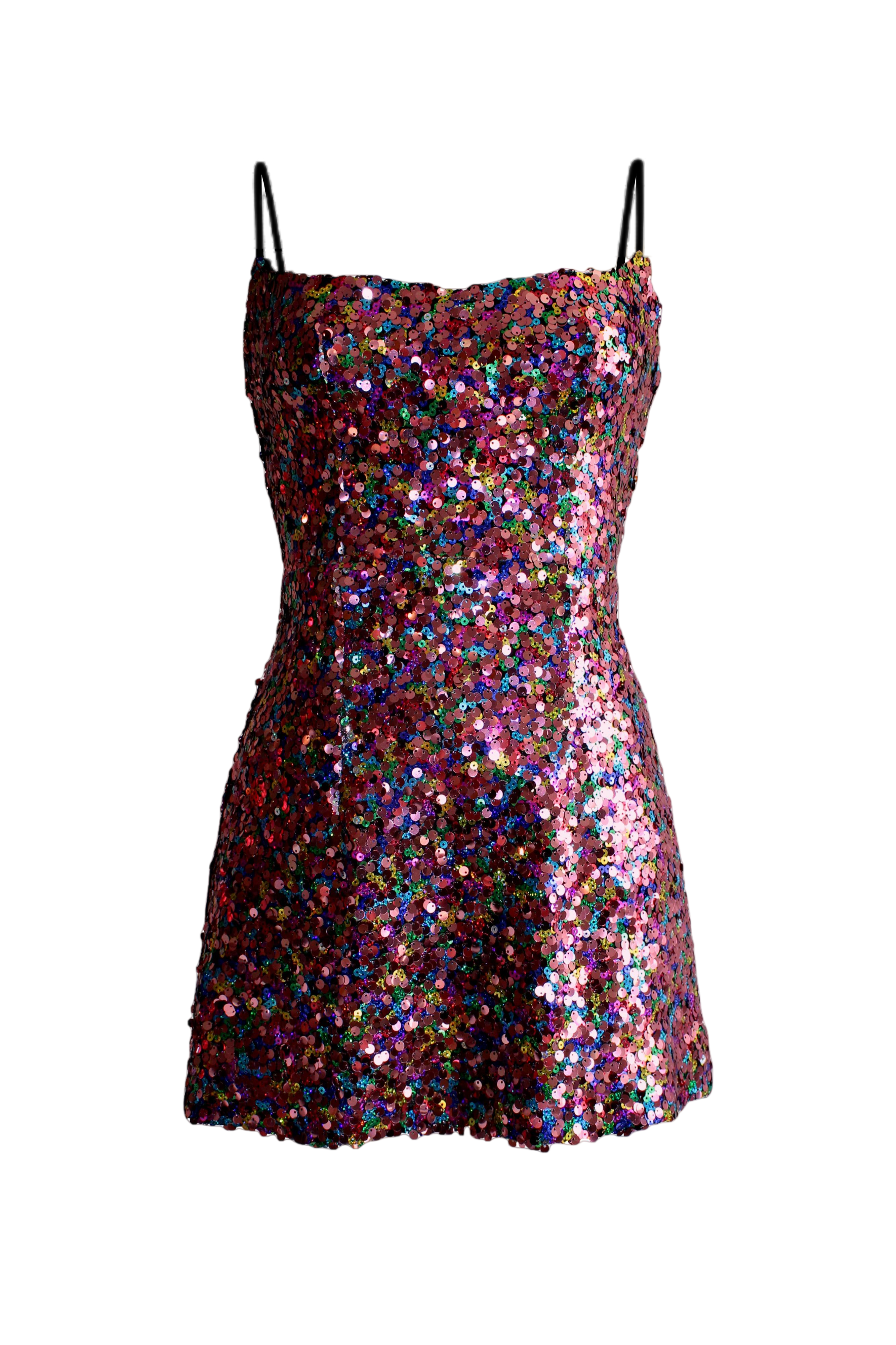 L’momo Multicolour Sequin Mini Dress In Multi Color