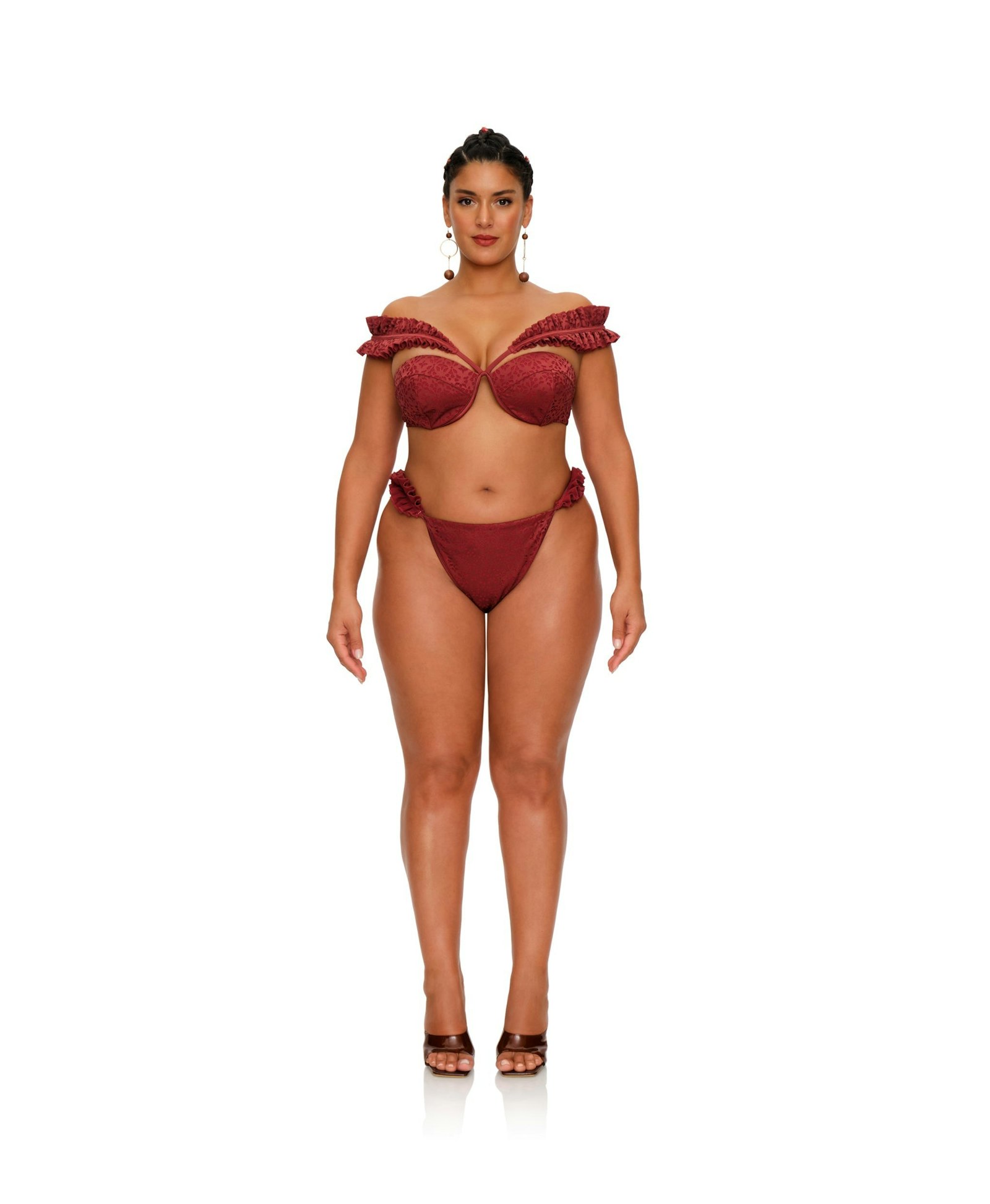 MULAN BIKINI BOTTOM - WINE made by Andrea Iyamah