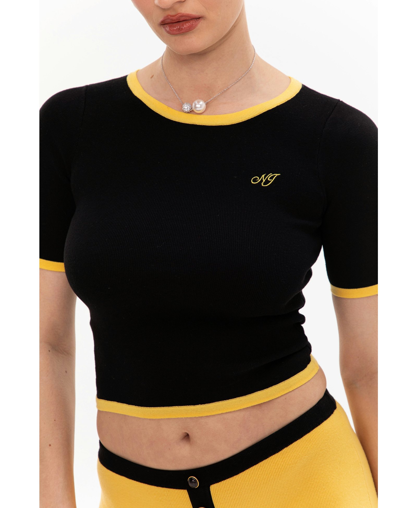 Luna Top (Black & Yellow) made by Nana Jacqueline