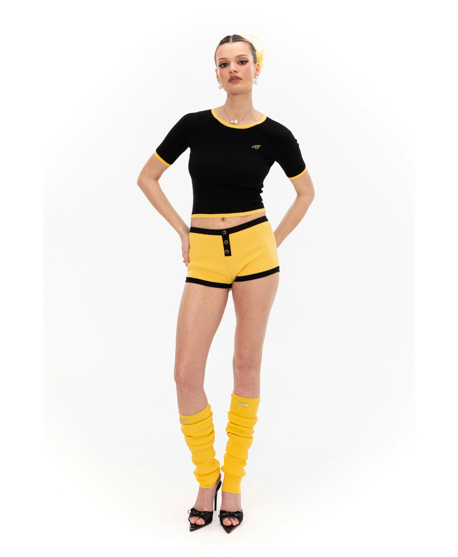 Luna Top (Black & Yellow) made by Nana Jacqueline