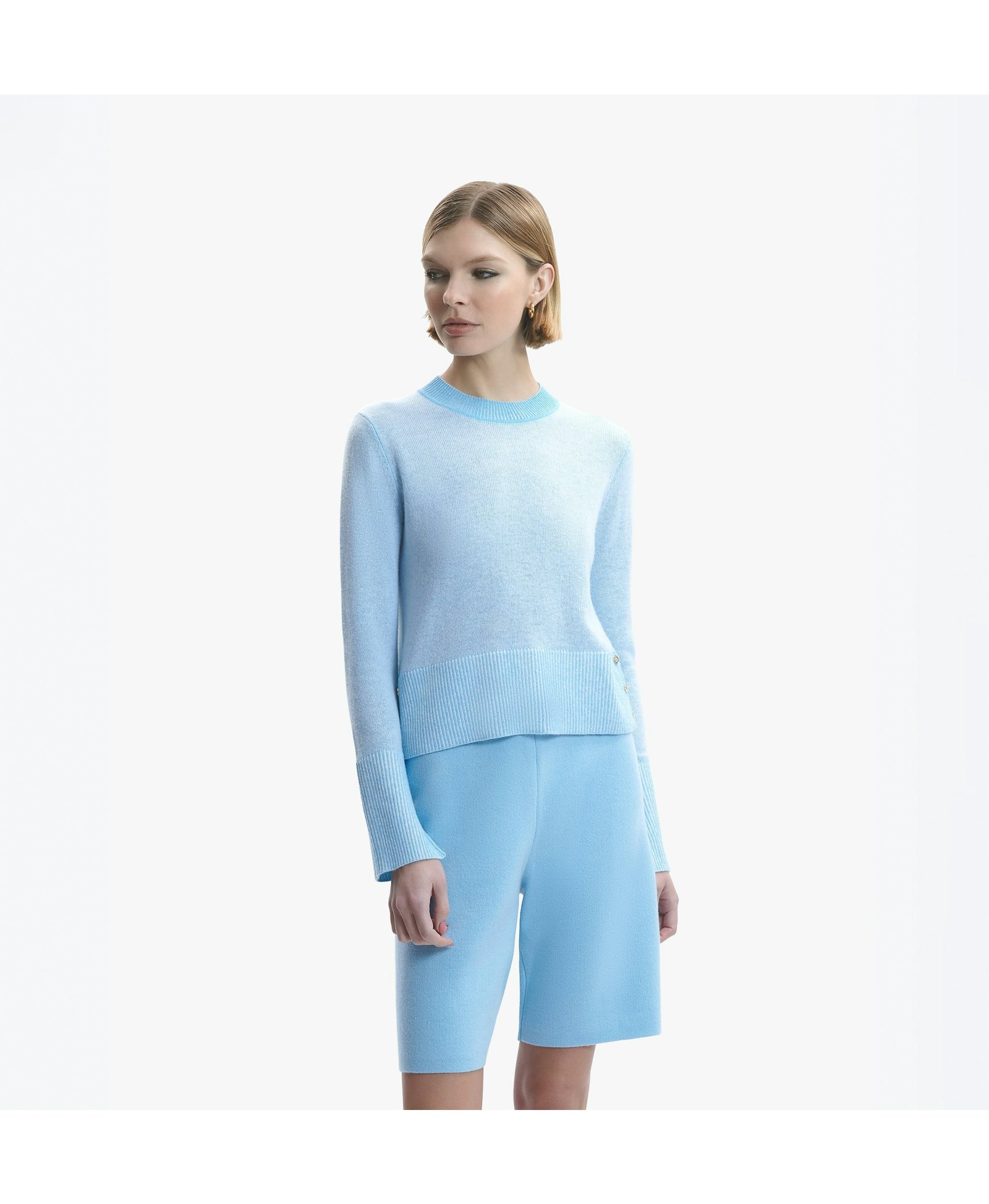 CASHMERE SHORTS in Blue made by CRUSH Collection