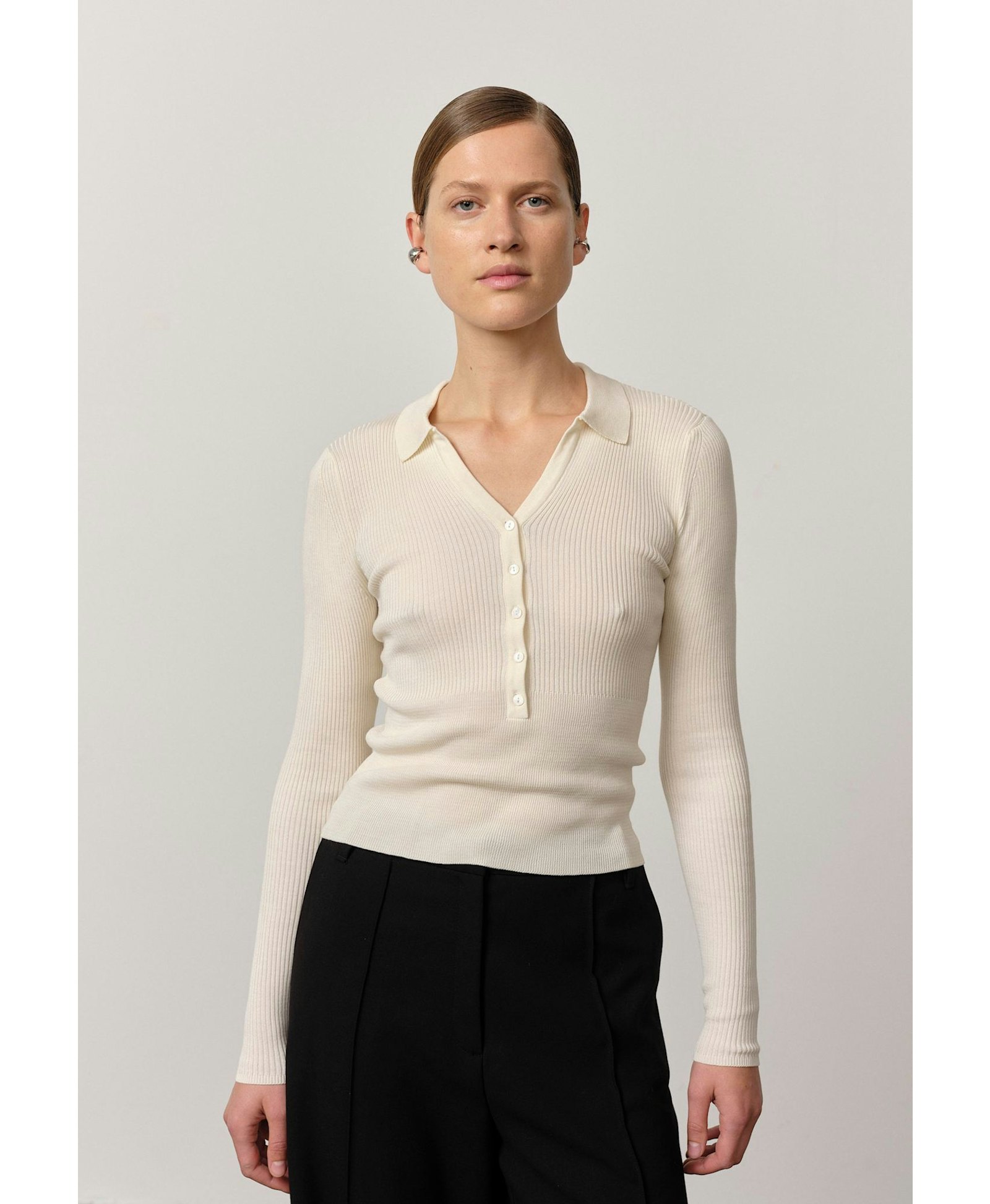 Finn Knit Blouse - Off White made by HERSKIND