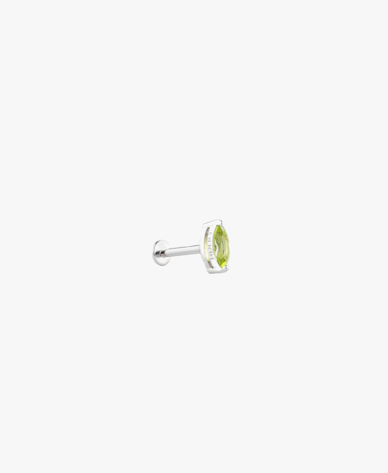 MARQUISE CUT PERIDOT LABRET - WHITE GOLD made by ENNUI