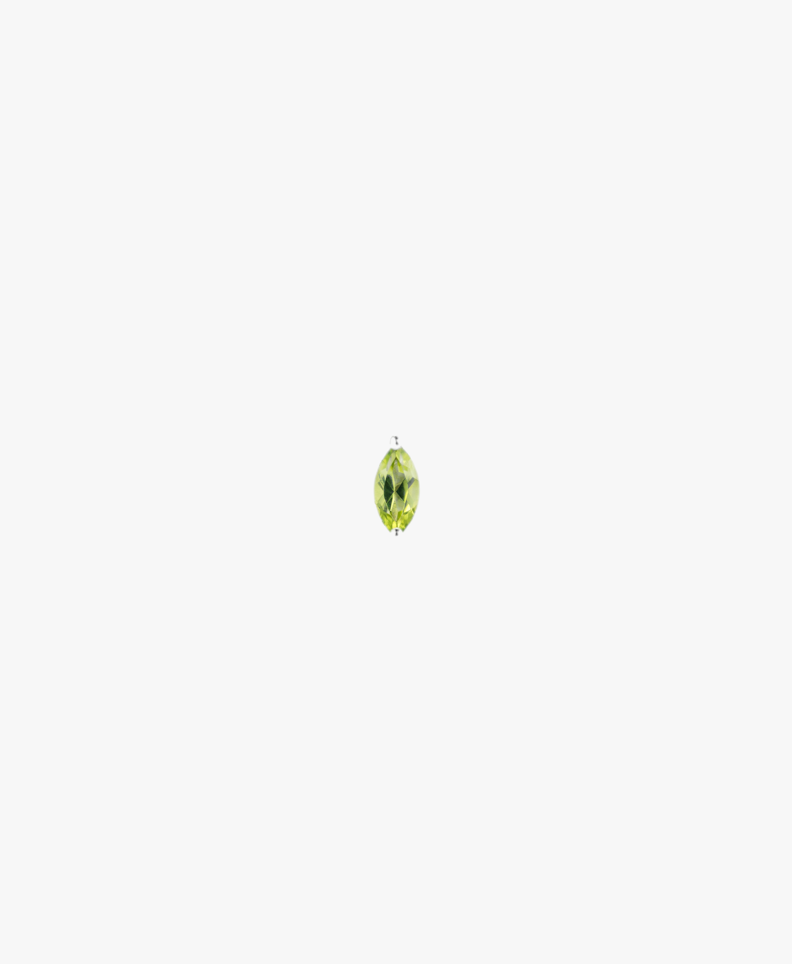 MARQUISE CUT PERIDOT LABRET - WHITE GOLD made by ENNUI