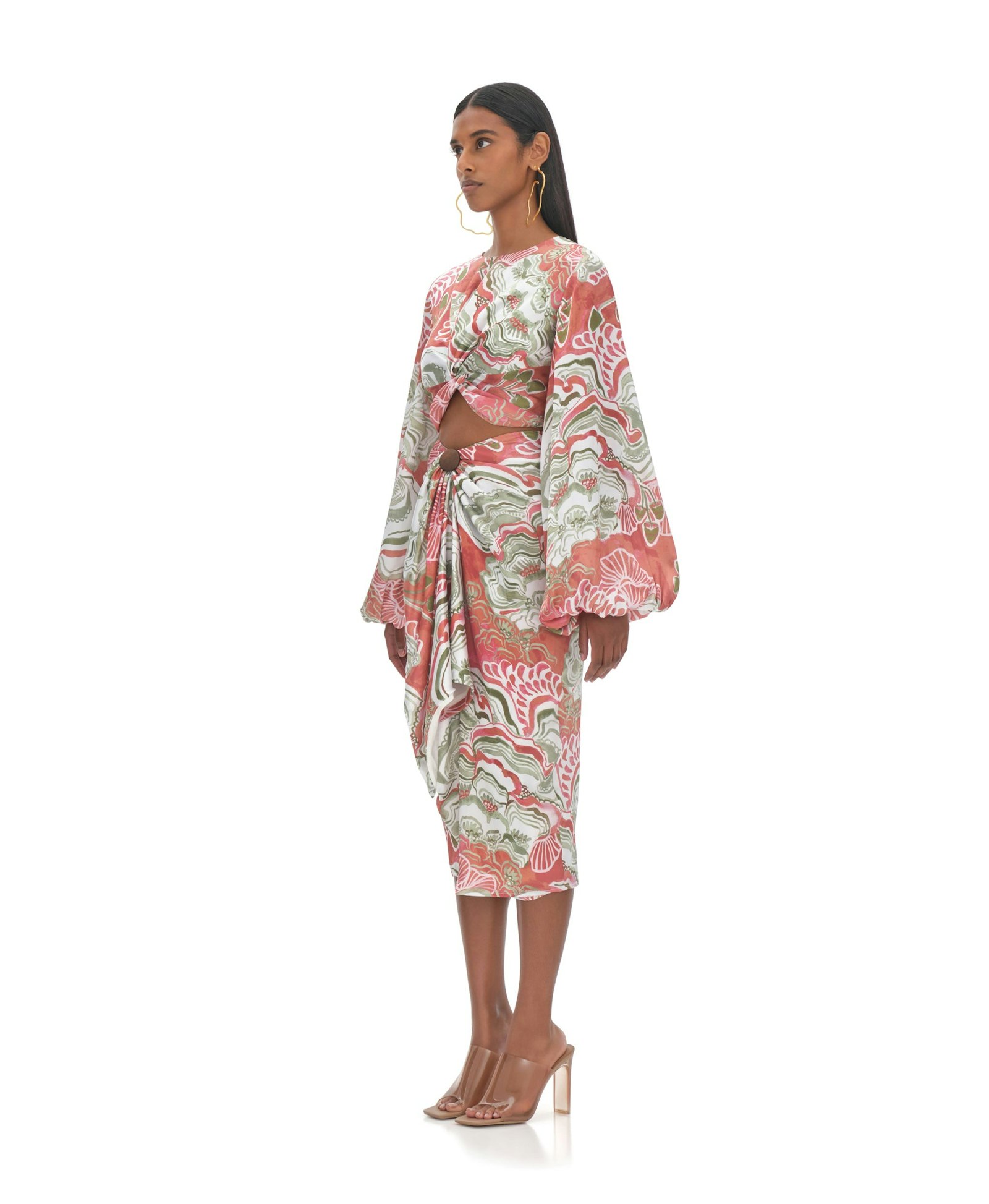 BEHATI ABSTRACT MUSHROOM CROPPED TOP made by Andrea Iyamah