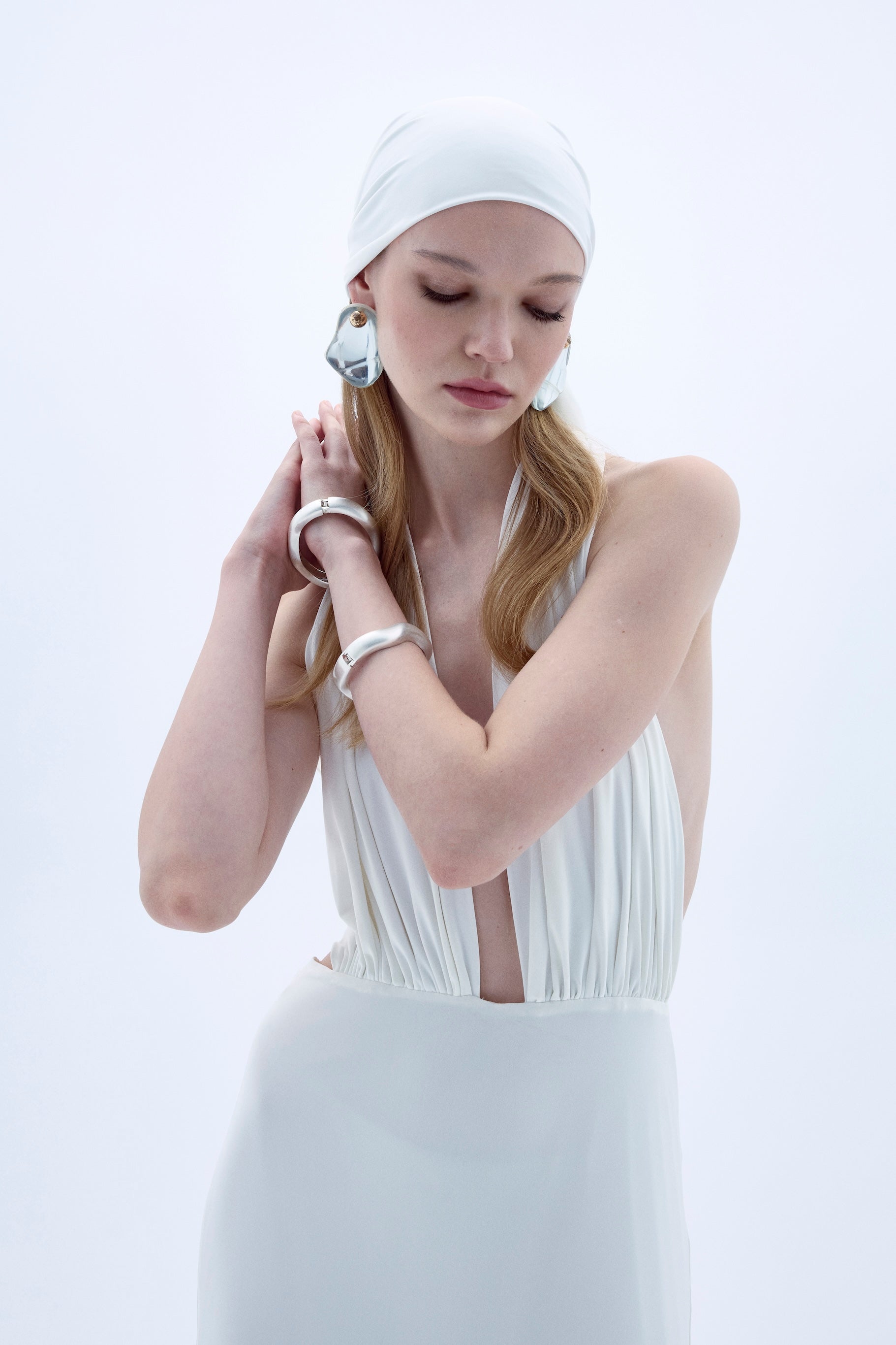 Shop Nazli Ceren Ines Dress In White In White Smoke