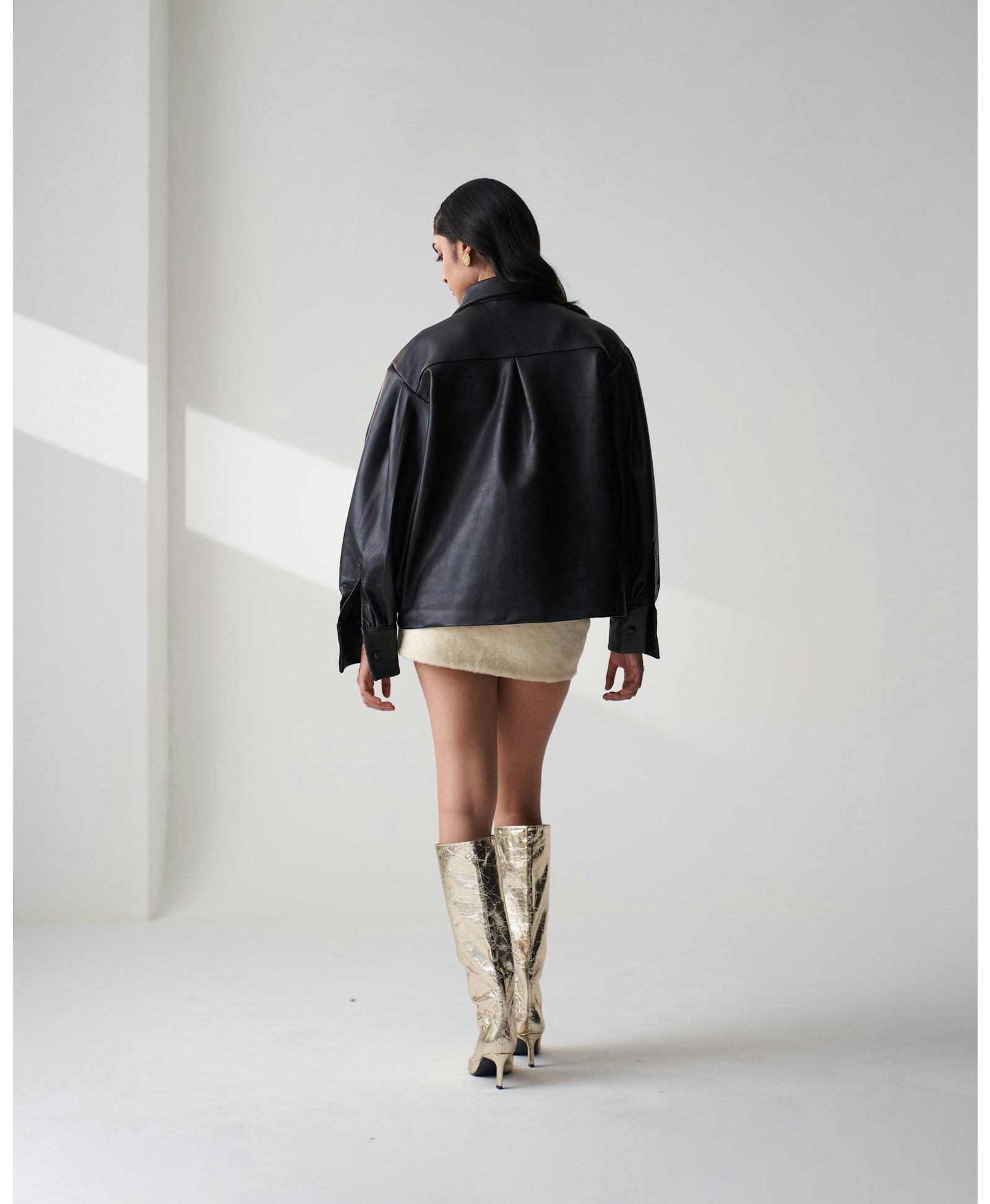 Shearling Mini Skirt made by Szabo Sihag