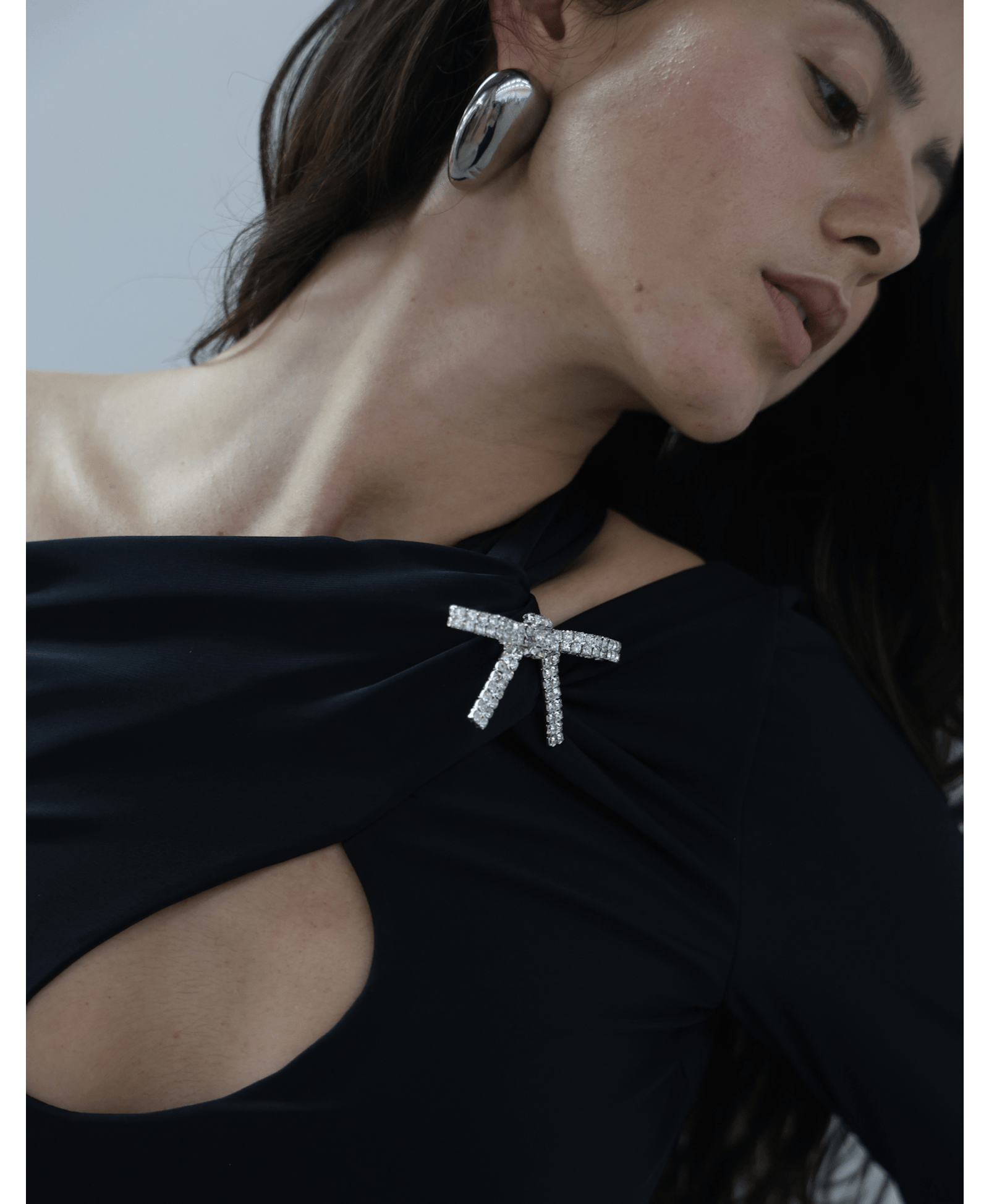 ORNYA Black Cut-Out Maxi Dress made by MAET