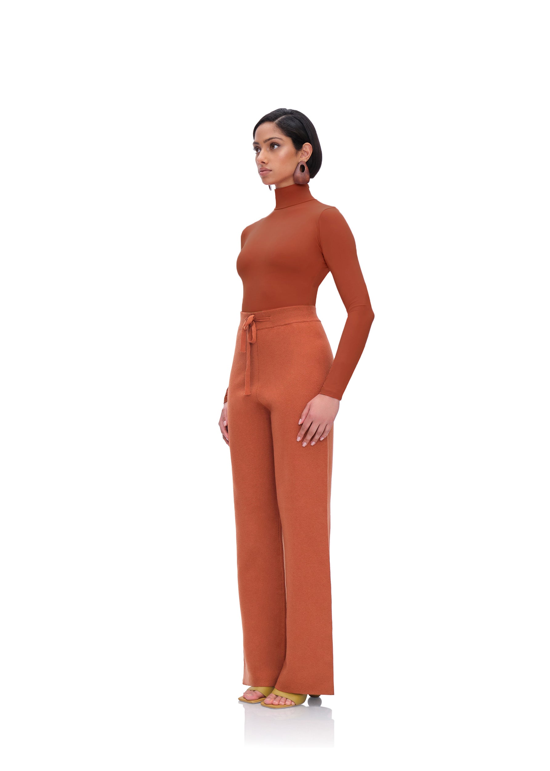 Shop Andrea Iyamah Collo Bodysuit In Sienna