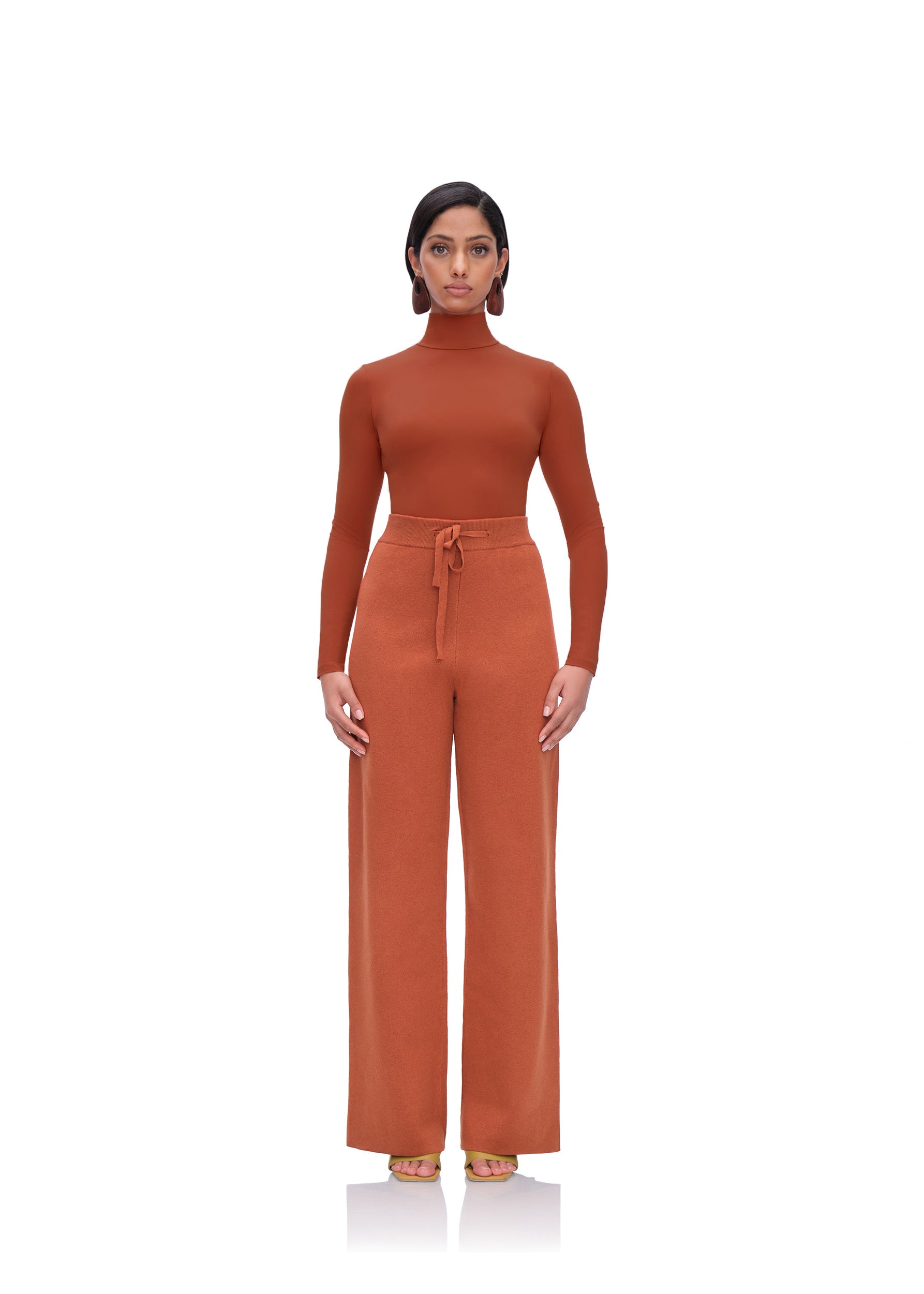 Shop Andrea Iyamah Collo Bodysuit In Sienna