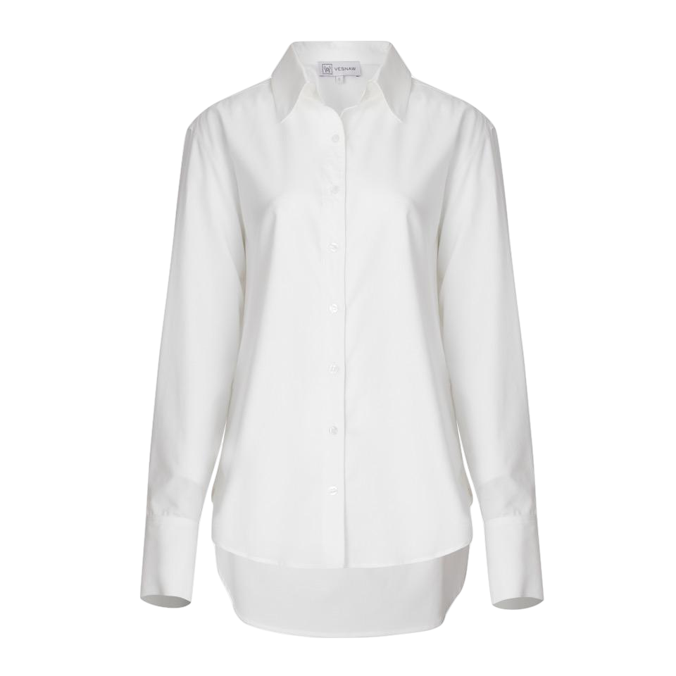 Vesna W Oversized Cotton Shirt Agneta White