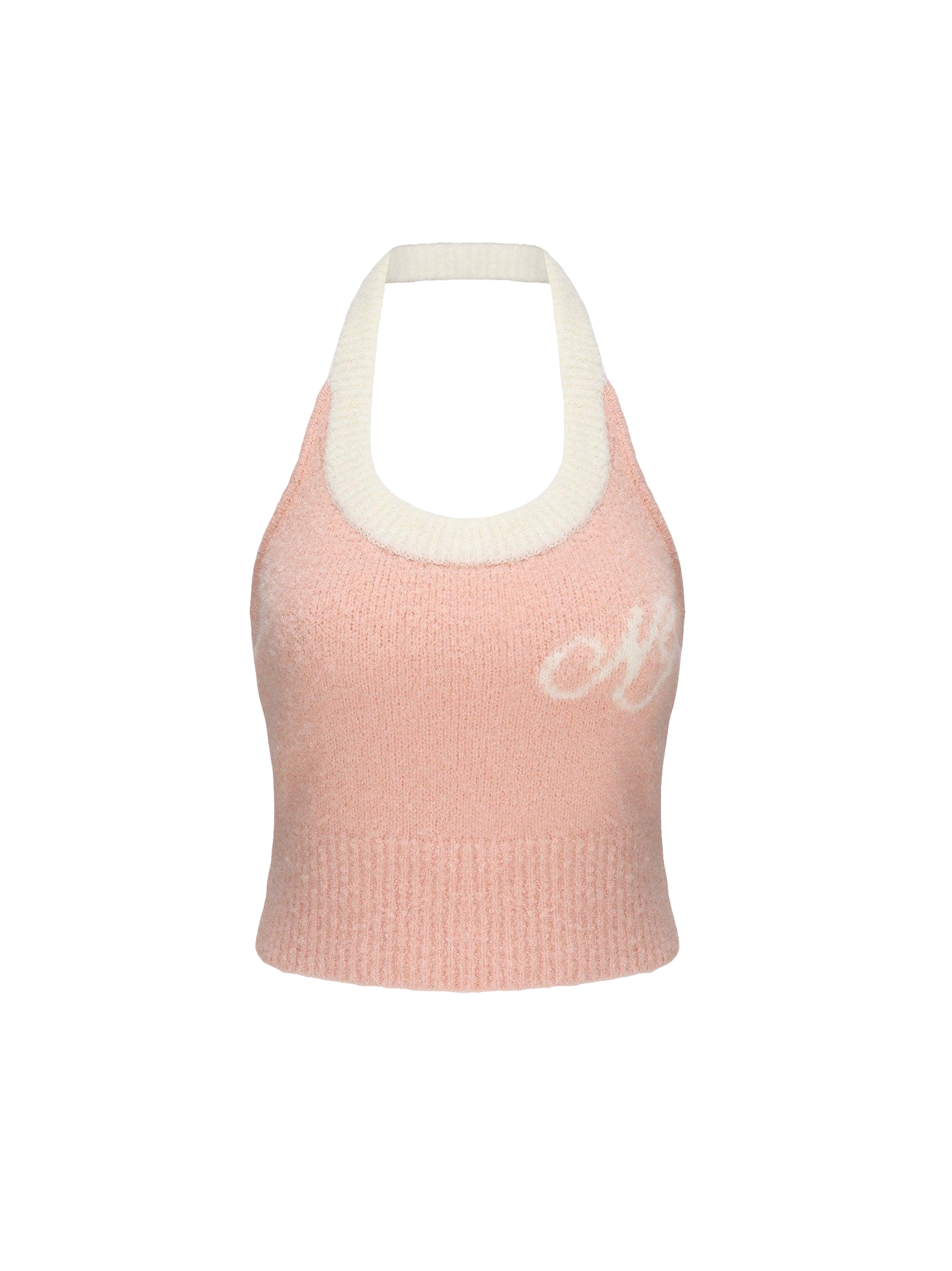 Macie Knit Halter Top (Light Pink) (Final Sale) in Pink made by Nana Jacqueline