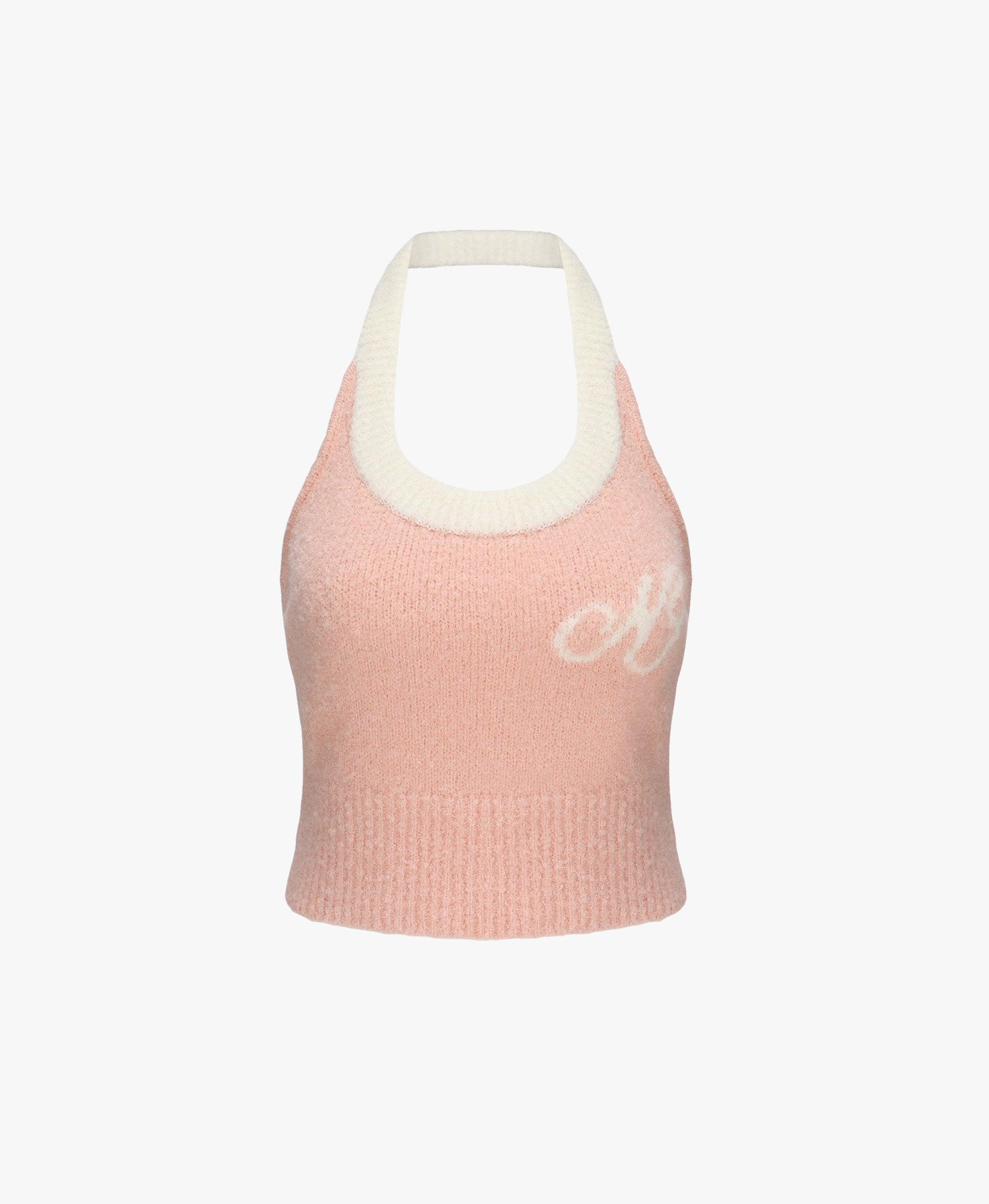 Macie Knit Halter Top (Light Pink) (Final Sale) in Pink made by Nana Jacqueline
