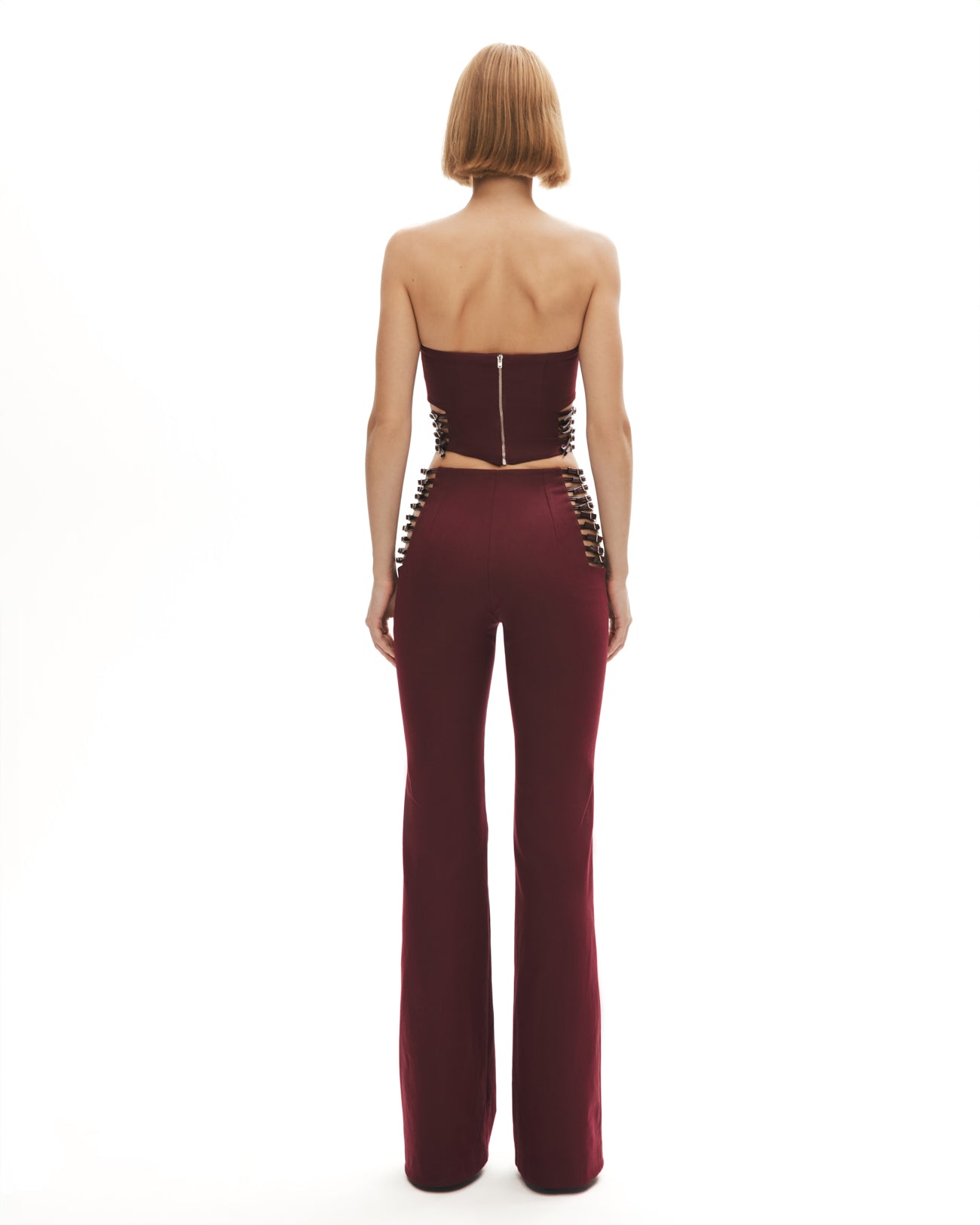 Shop Khéla Power Trip Pants In Merlot In Shadow