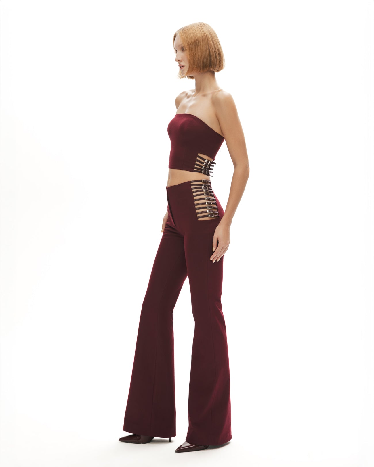 Shop Khéla Power Trip Pants In Merlot In Shadow