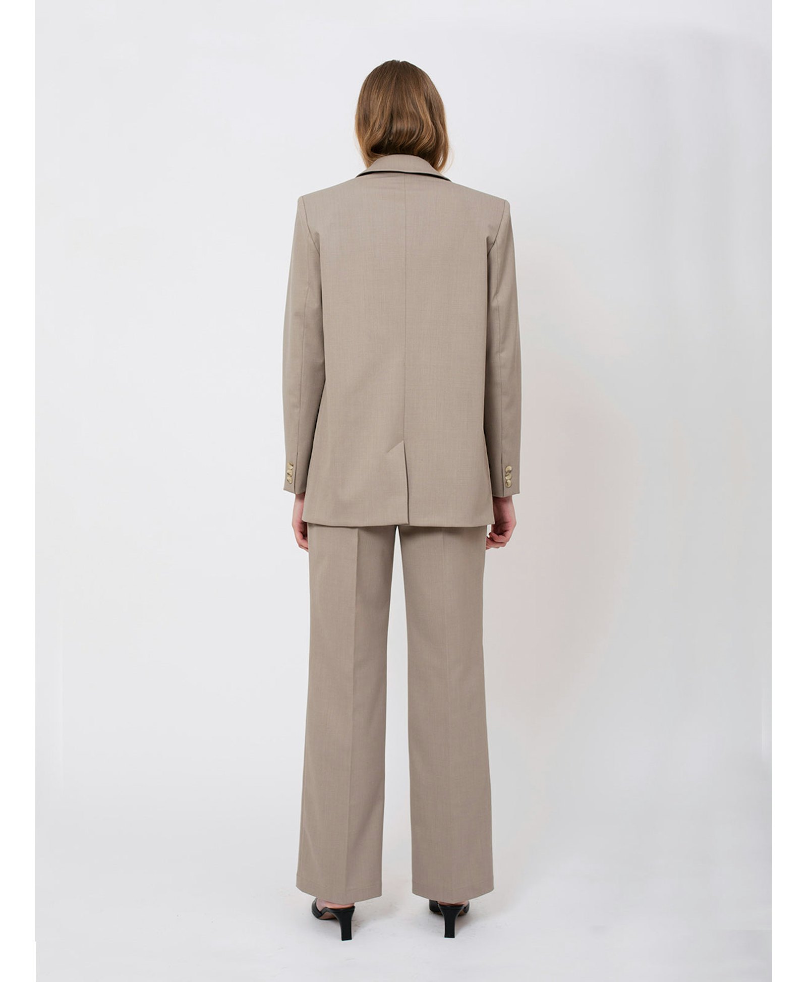 Heidi Wool Trousers in Brown made by AÉRYNE