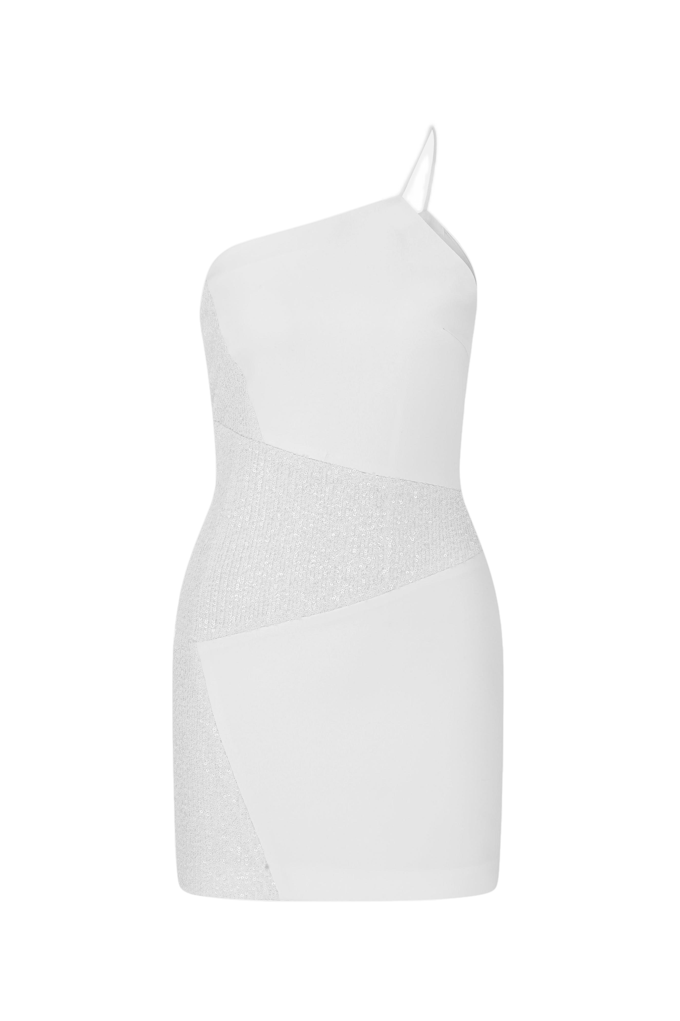 Ila Joni-one Shoulder Mini Dress With Sequin Details