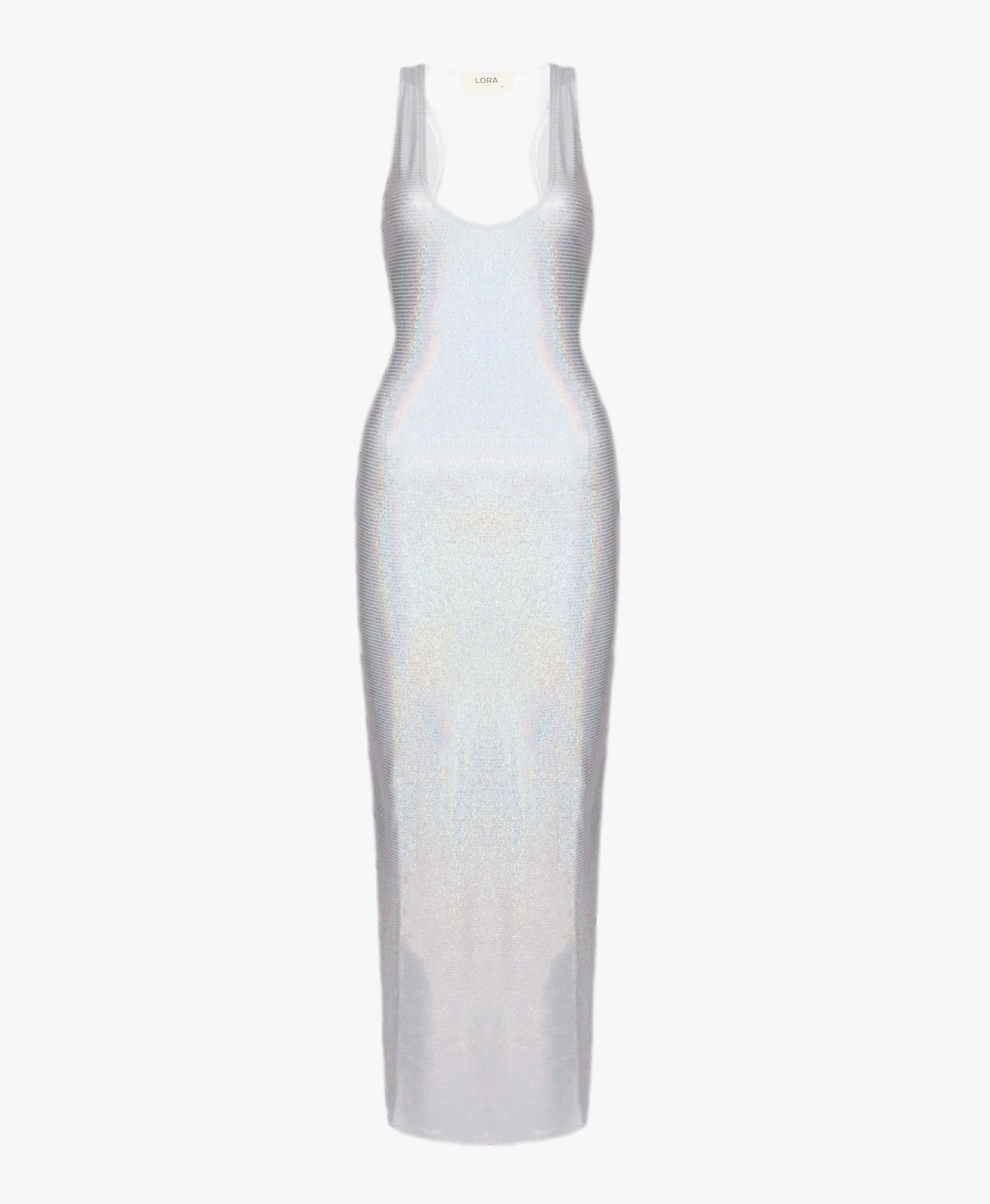 Ray Disco White Maxi Dress made by Lora Istanbul