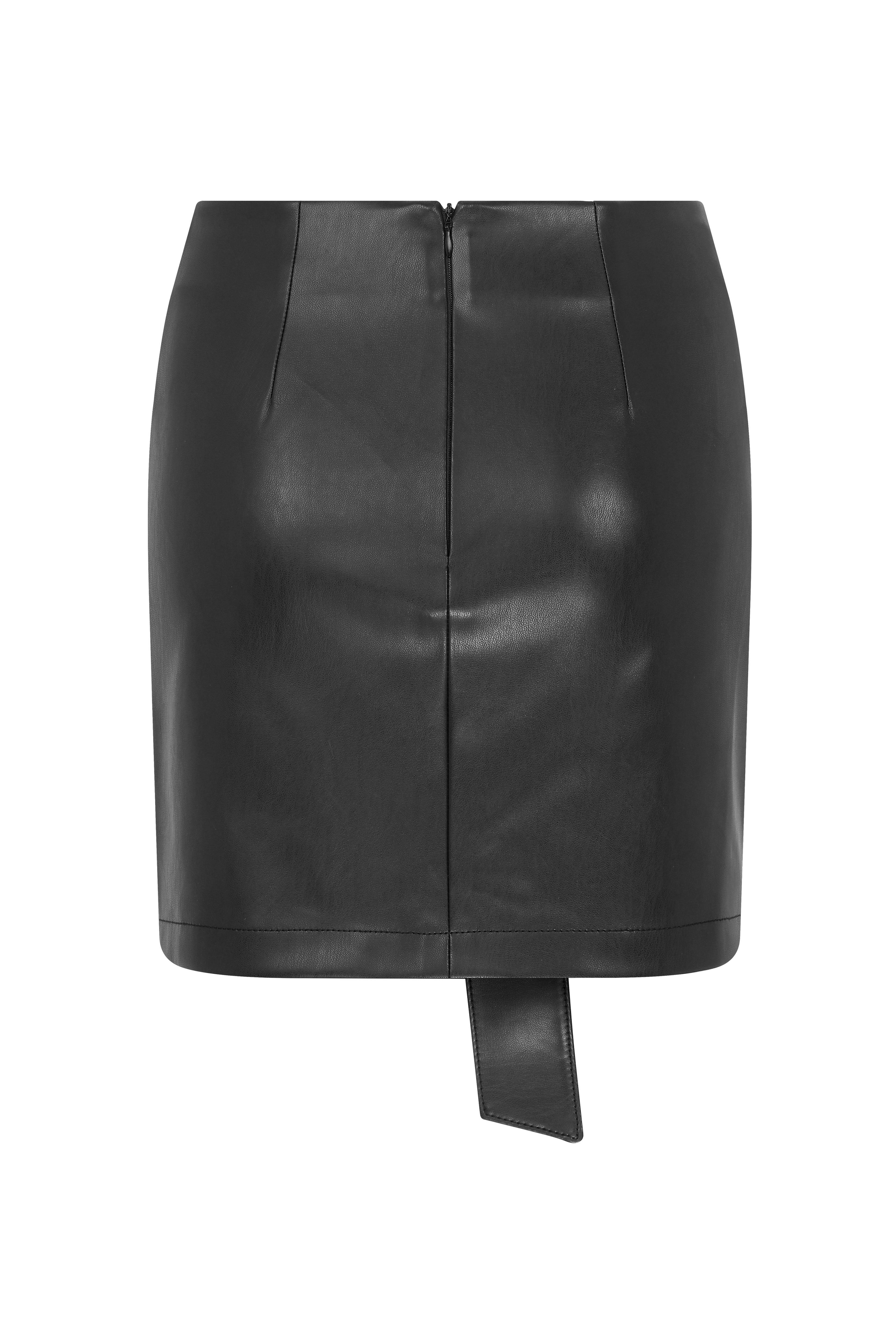 Shop Declara Romance In Leather Mini Skirt