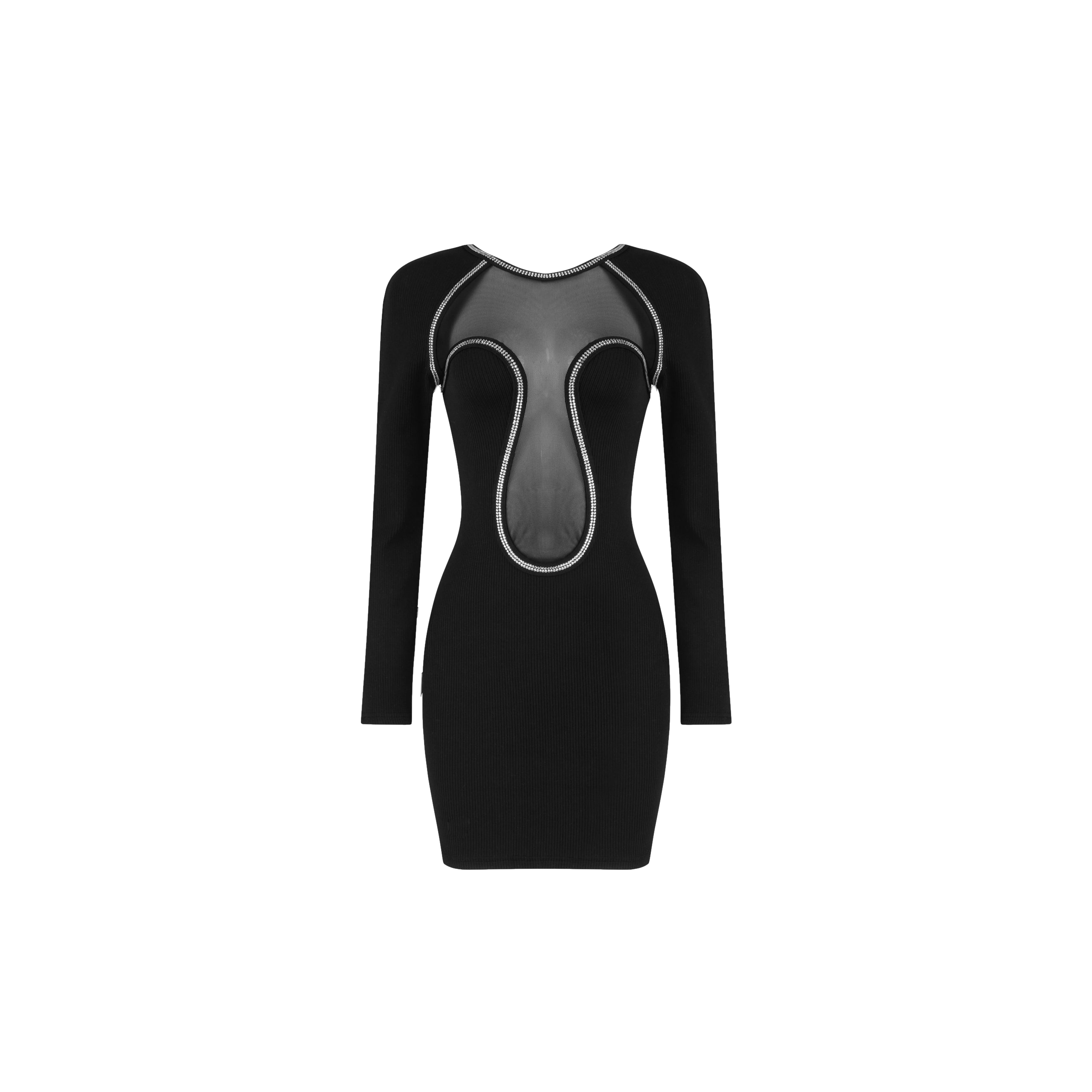 Daniele Morena Black Deep Neckline Dress