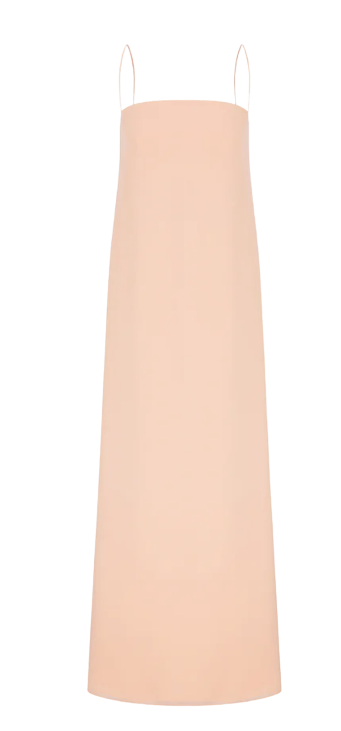Nazli Ceren Aella Long Dress In Apricot Cream In Orange