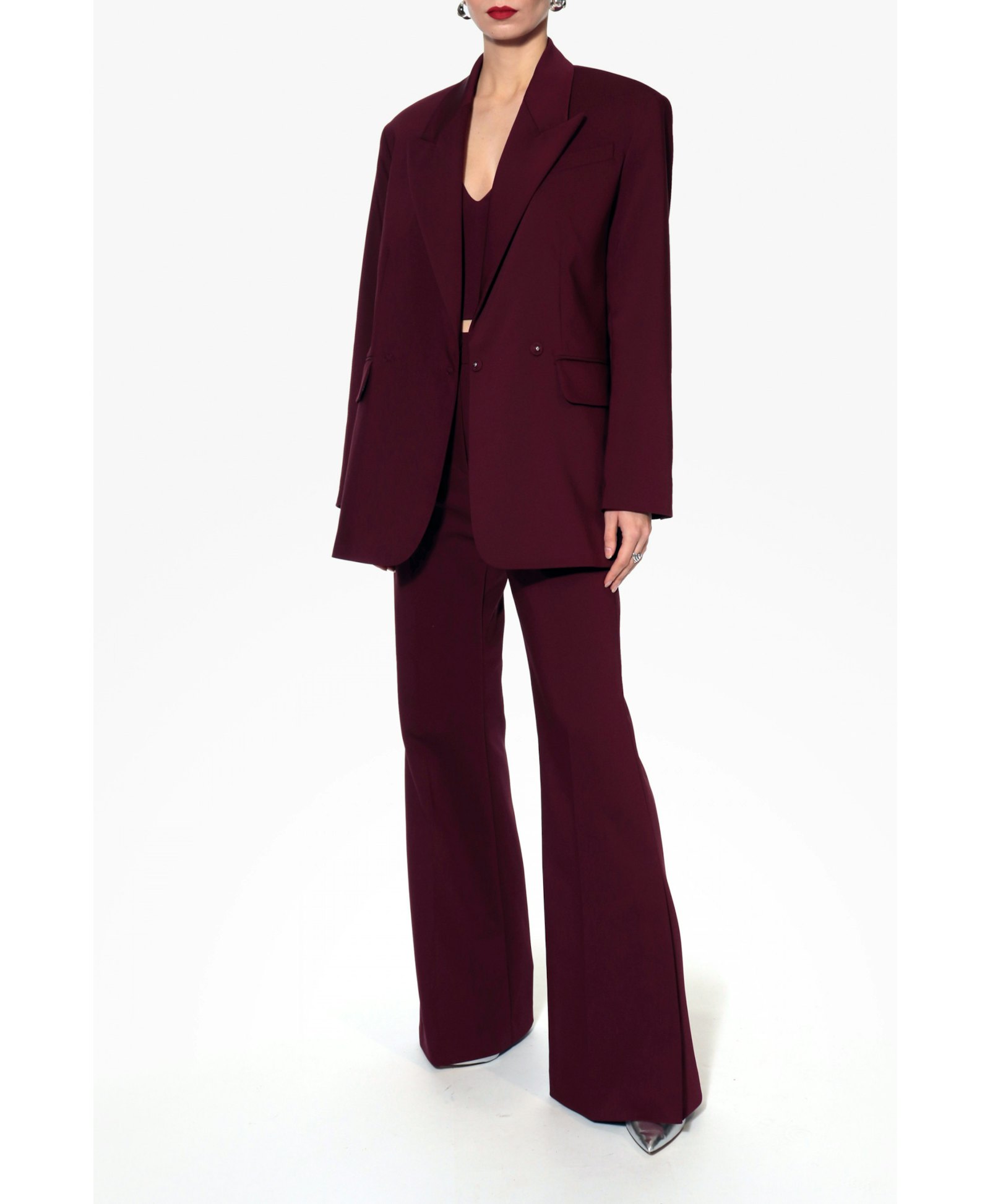 Pants Camilla Burgundy Wine made by HALEWSKI