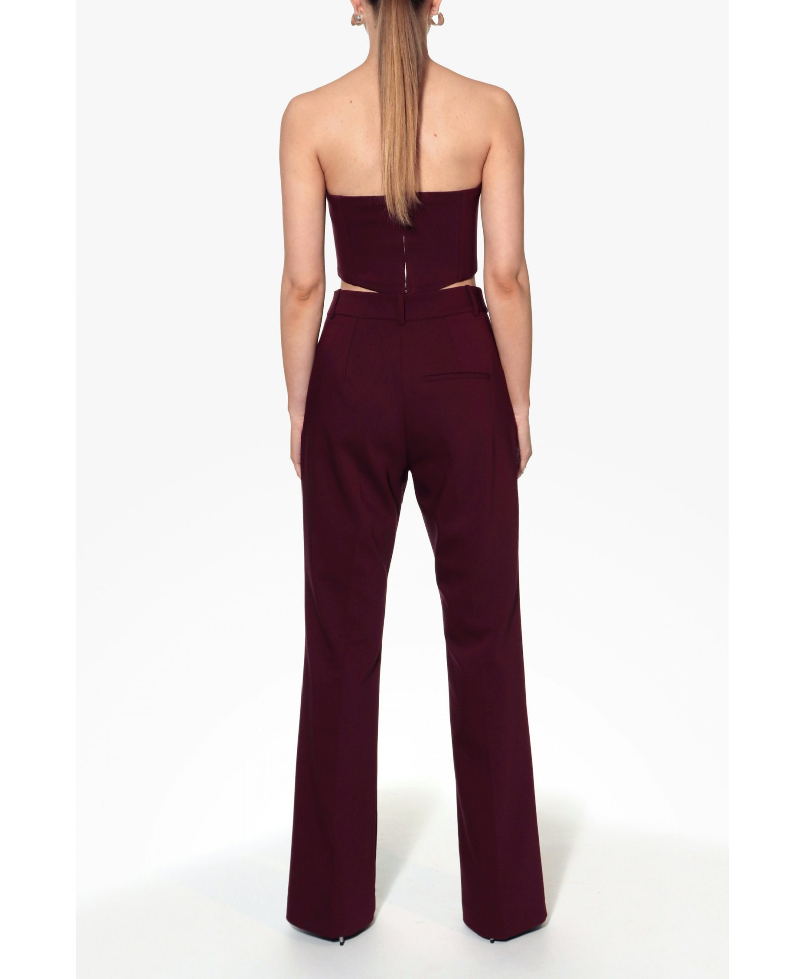 Pants Camilla Burgundy Wine made by HALEWSKI