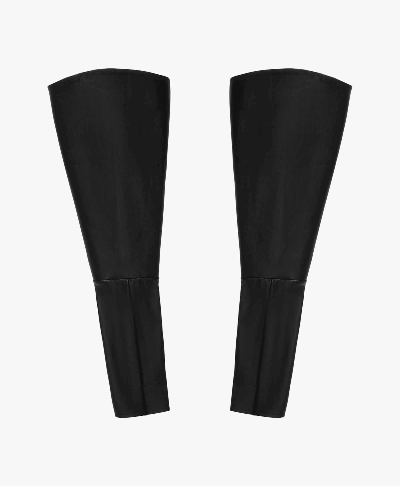 Long Leather Gloves In Black made by YAVORSKA