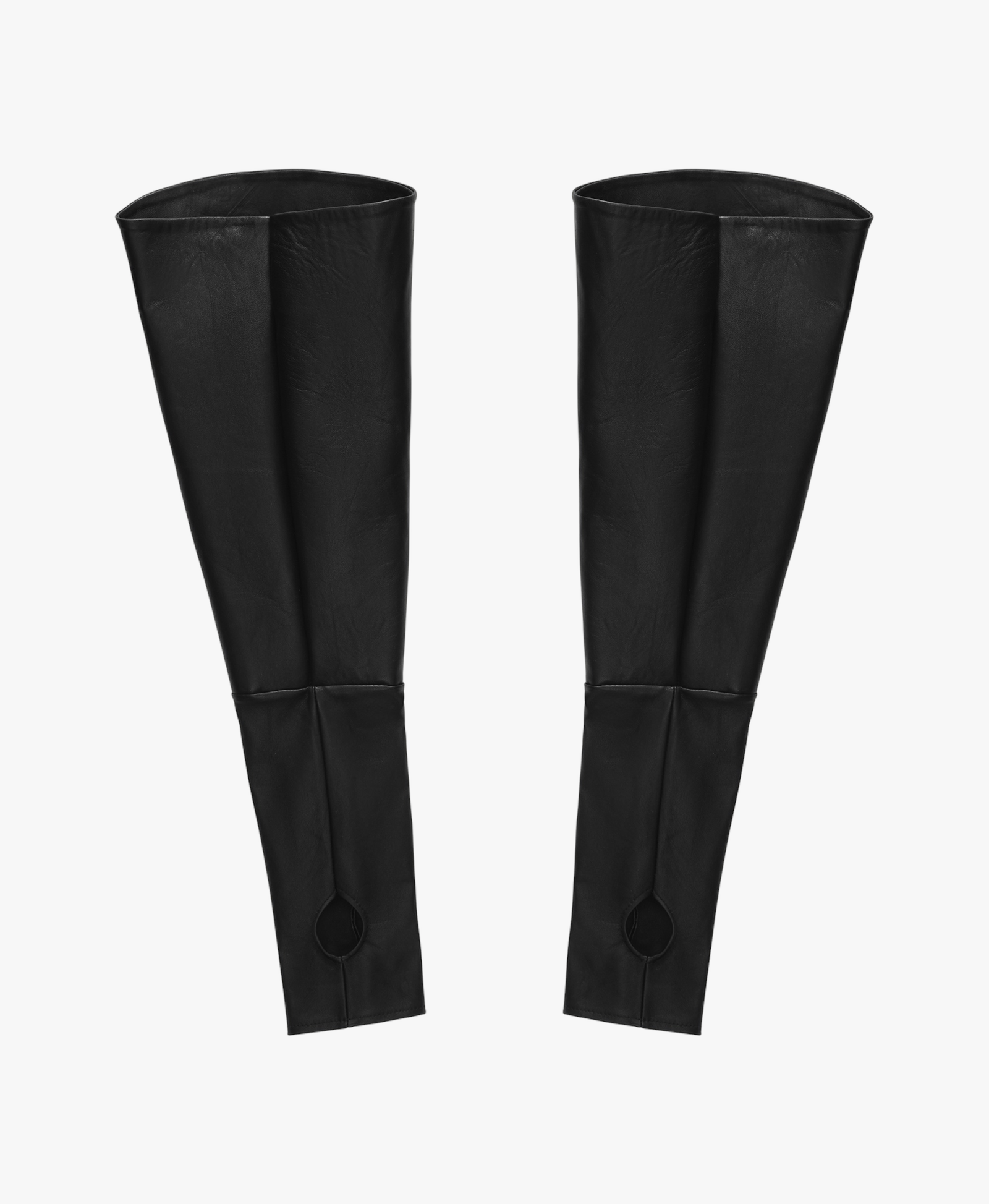 Long Leather Gloves In Black made by YAVORSKA