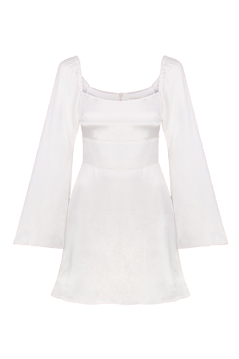 Total White Viscose Mini Dress In White