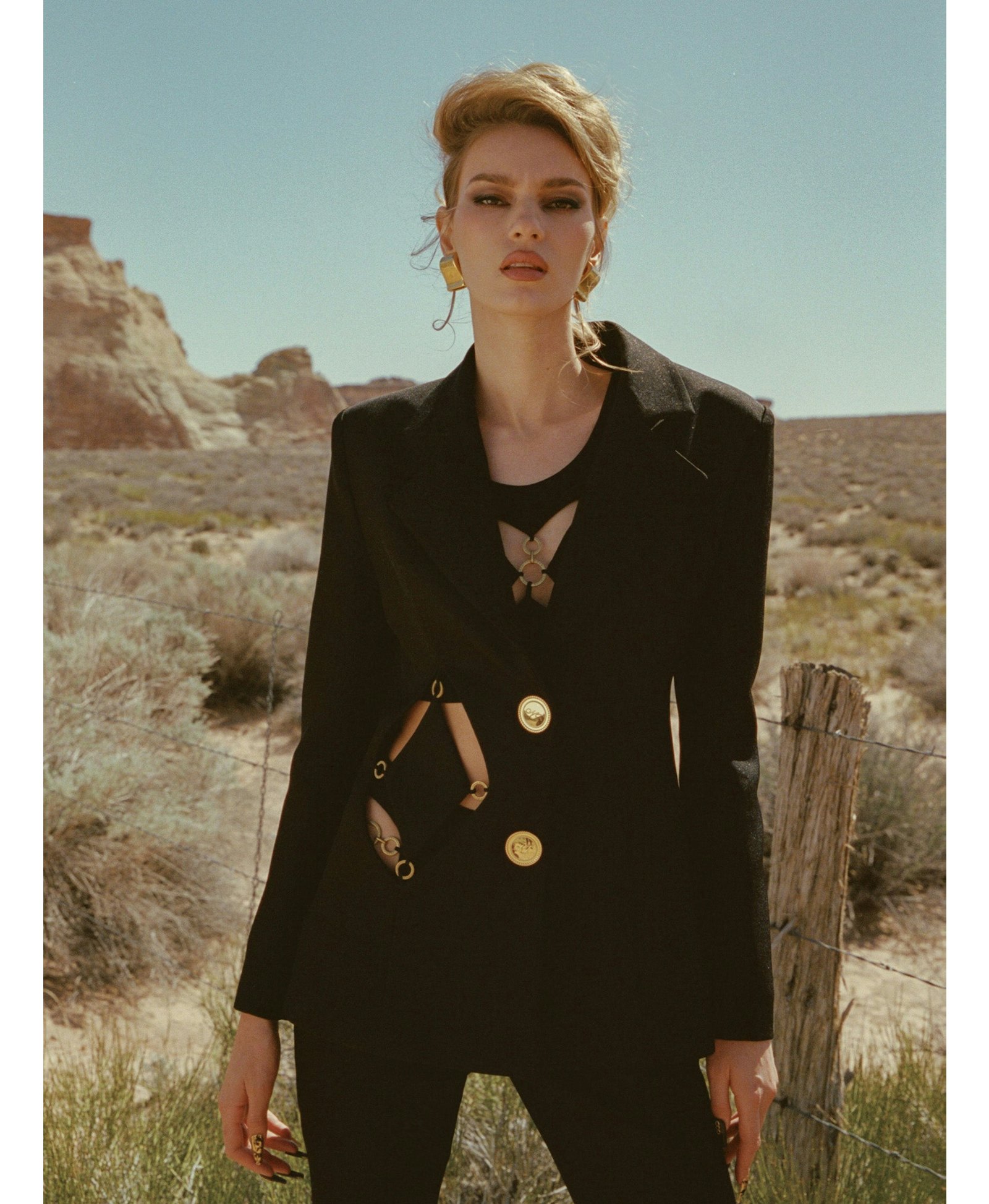 Sahara Blazer (Final Sale) in Black made by Nana Jacqueline