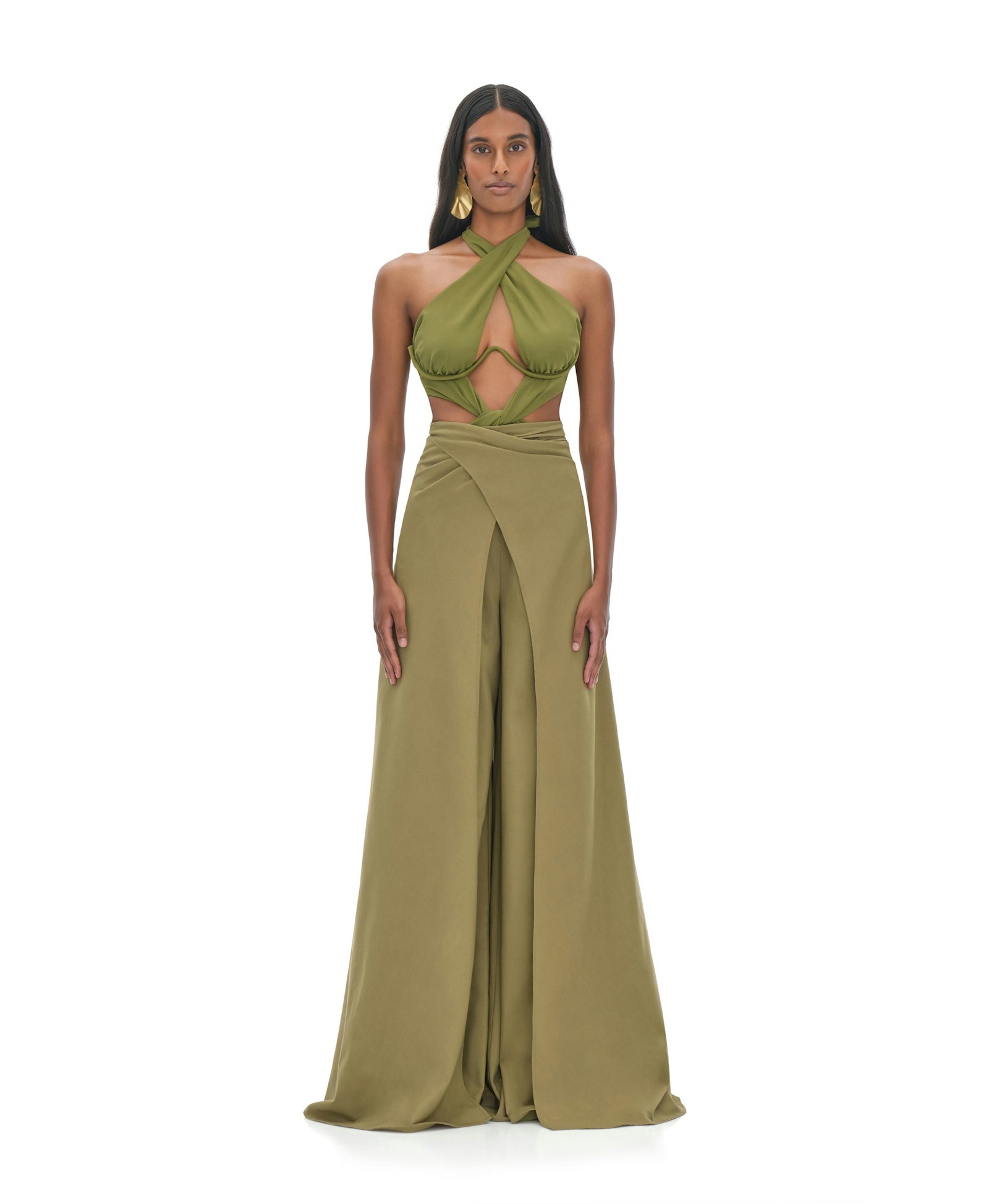 THEMA GREEN PANTS made by Andrea Iyamah