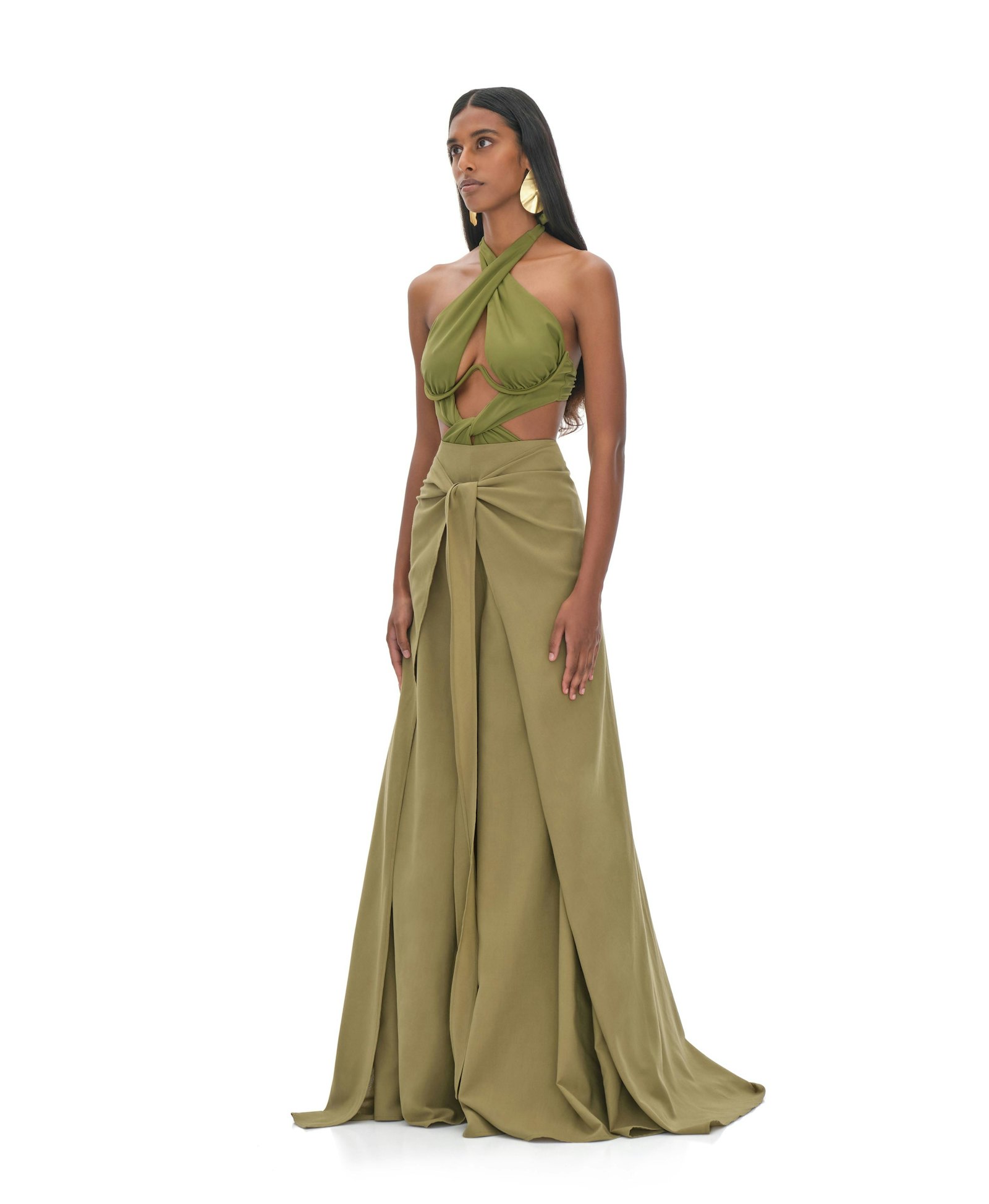 THEMA GREEN PANTS made by Andrea Iyamah