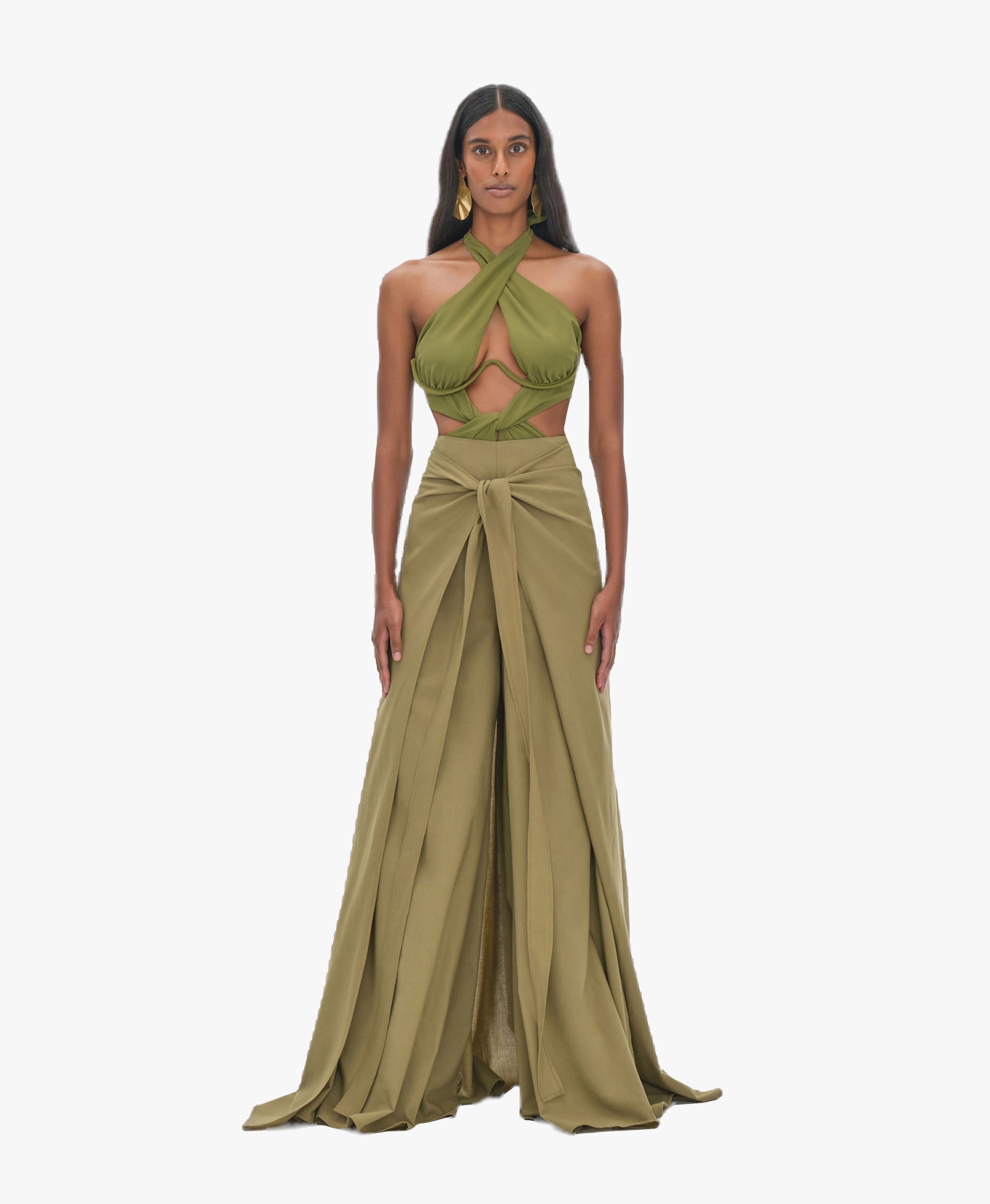 THEMA GREEN PANTS made by Andrea Iyamah